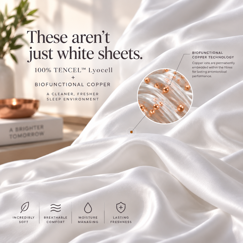 Ensemble de draps en Lyocell TENCEL™ infusé au cuivre | enVy®