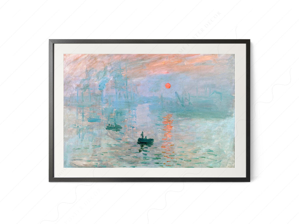 Claude Monet - Impression Sunrise Art Print – Impressionist Wall Decor