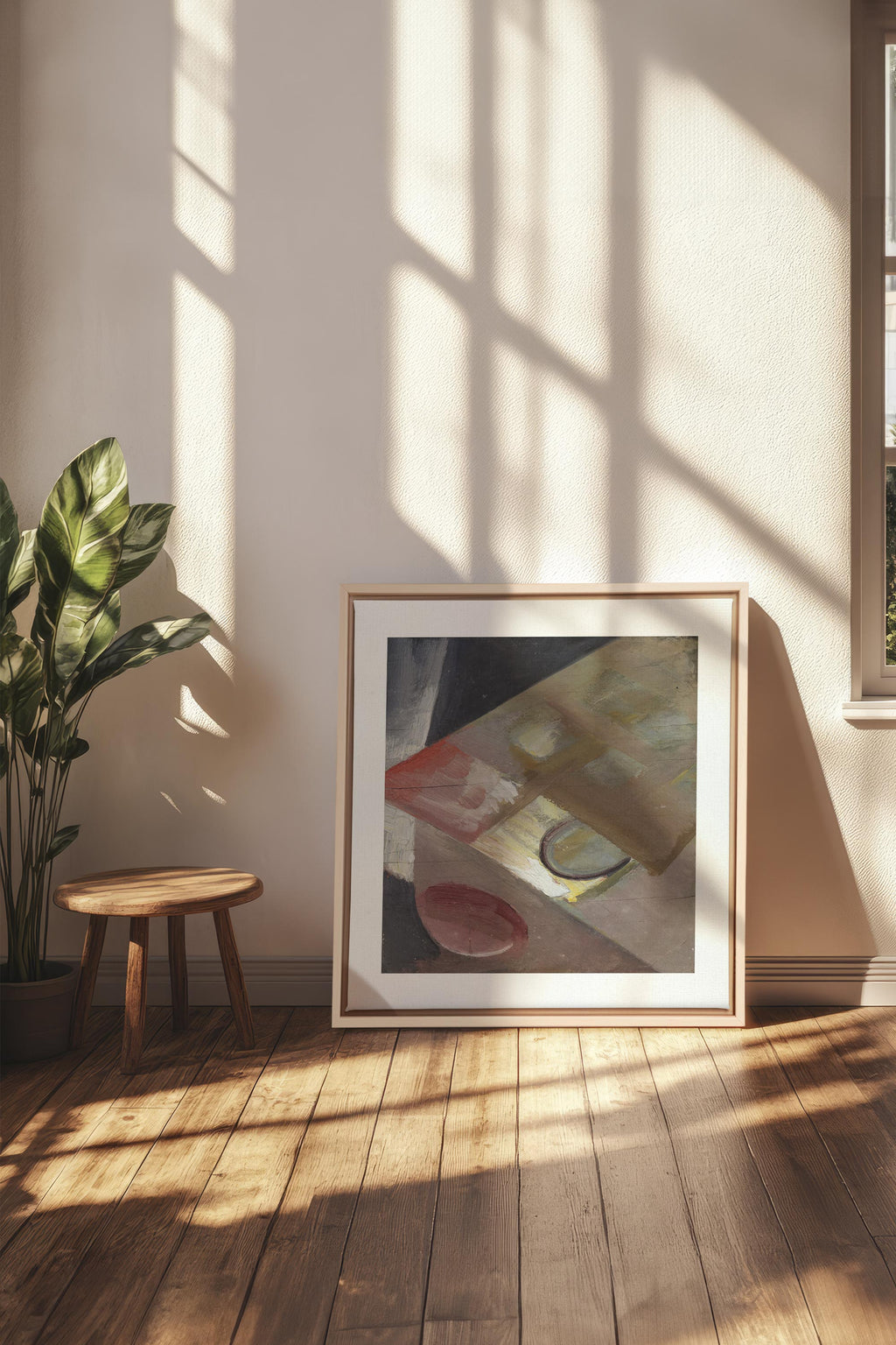 Ochre Frame, Stretched Canvas Artwork