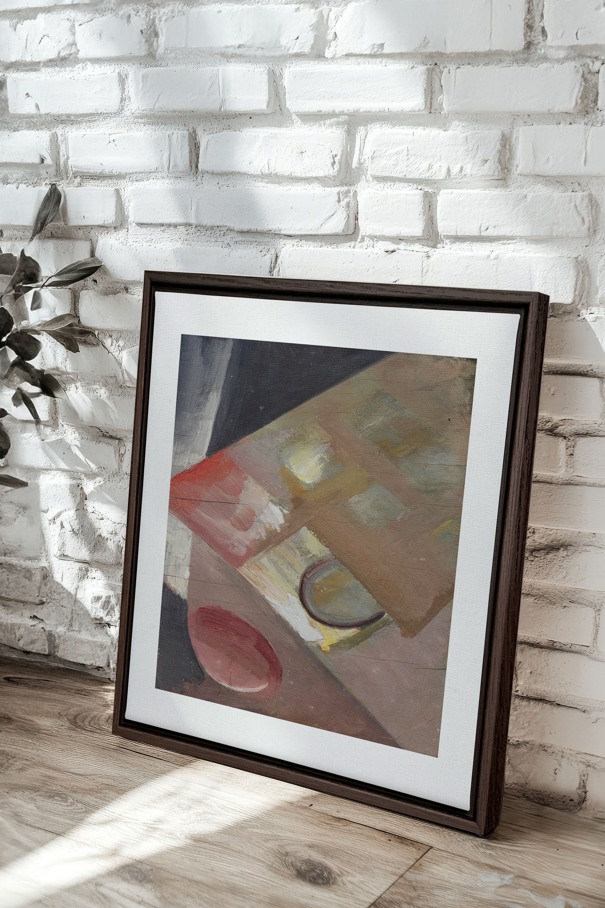 Ochre Frame, Stretched Canvas Artwork