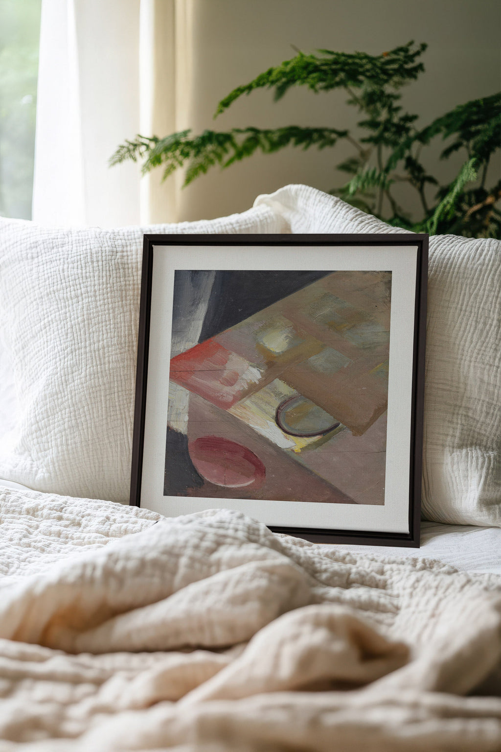 Ochre Frame, Stretched Canvas Artwork