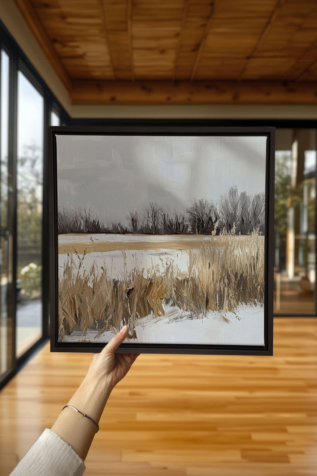 WINTER FIELDS, Stretched Canvas Artwork