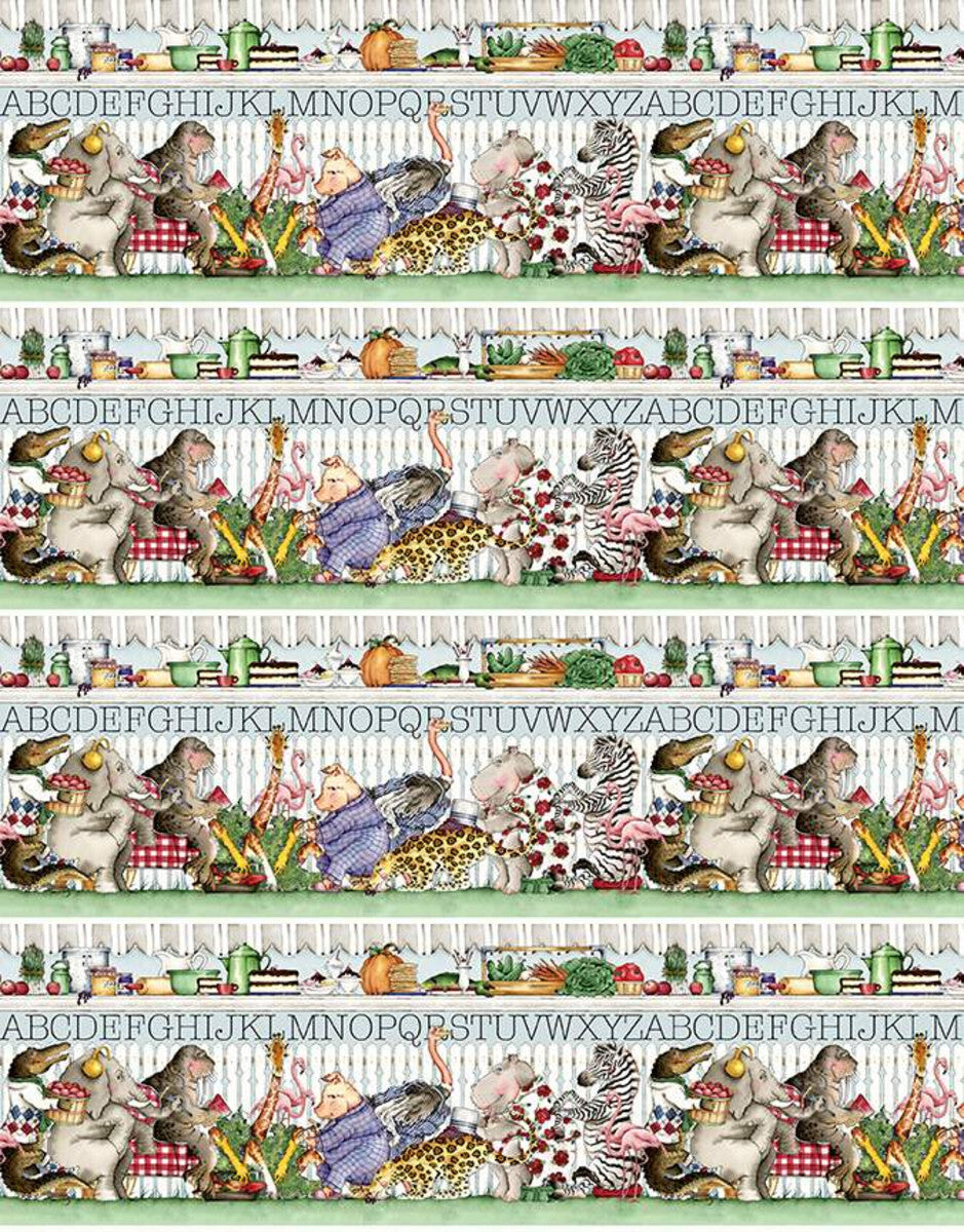Alphabet des animaux affamés - Impression numérique sur bordure