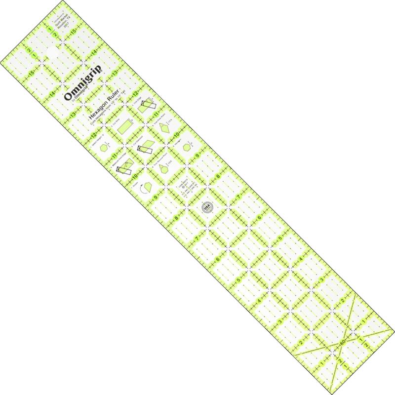 Règle hexagonale Omnigrip 3 x 16 