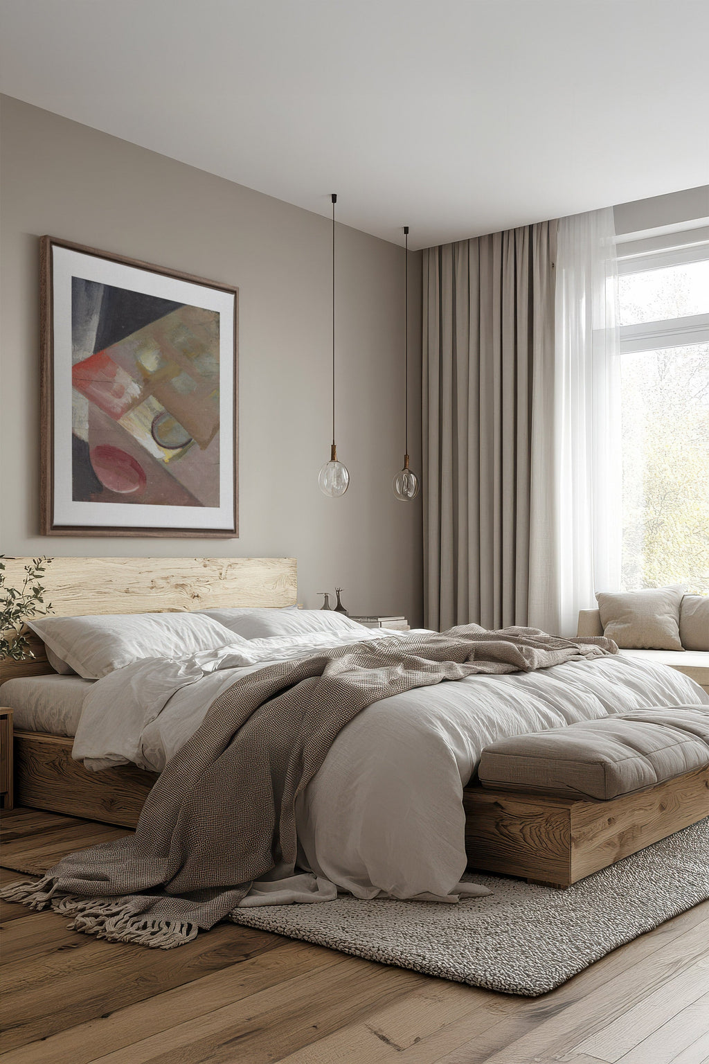 Ochre Frame, Stretched Canvas Artwork