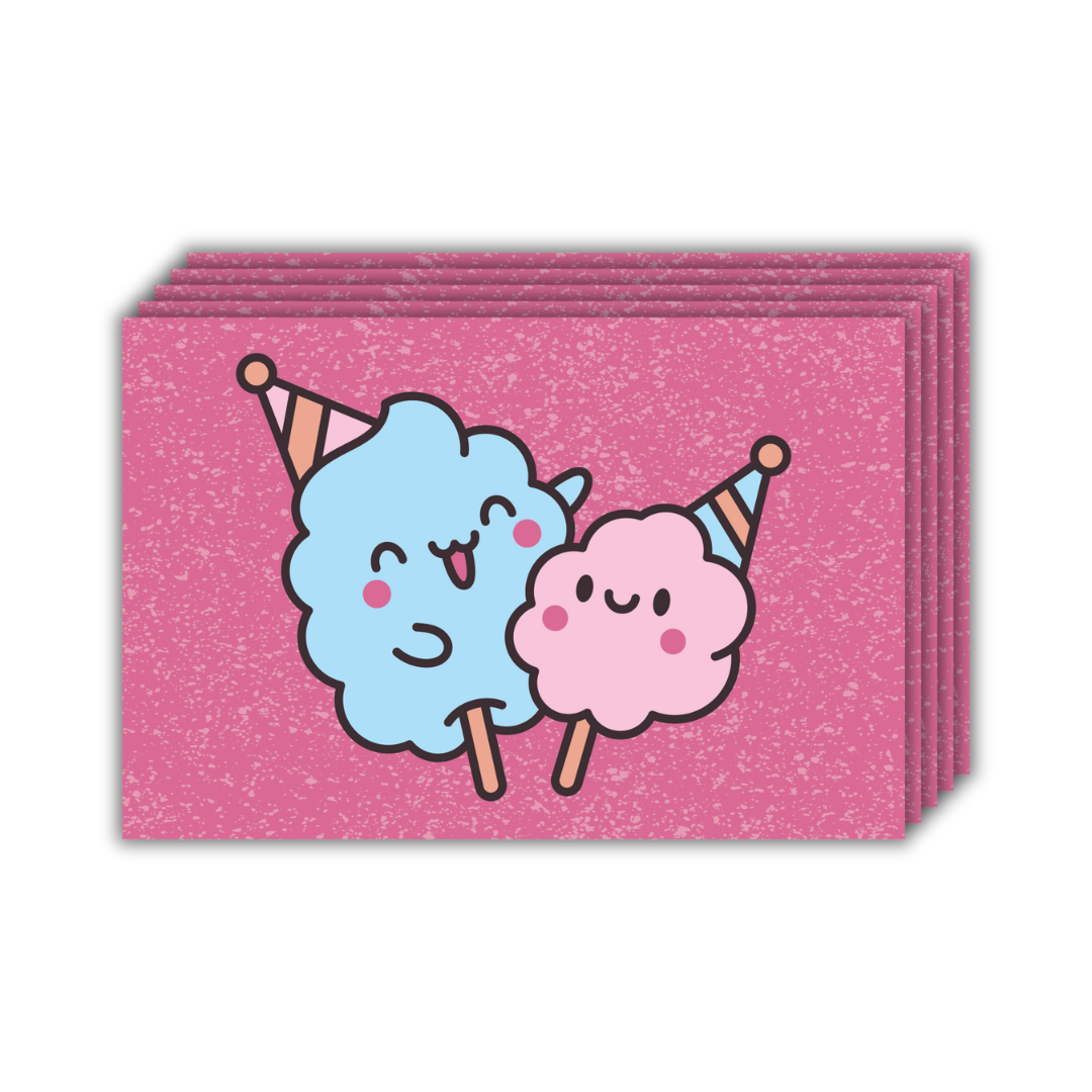 Cartes postales de barbe à papa