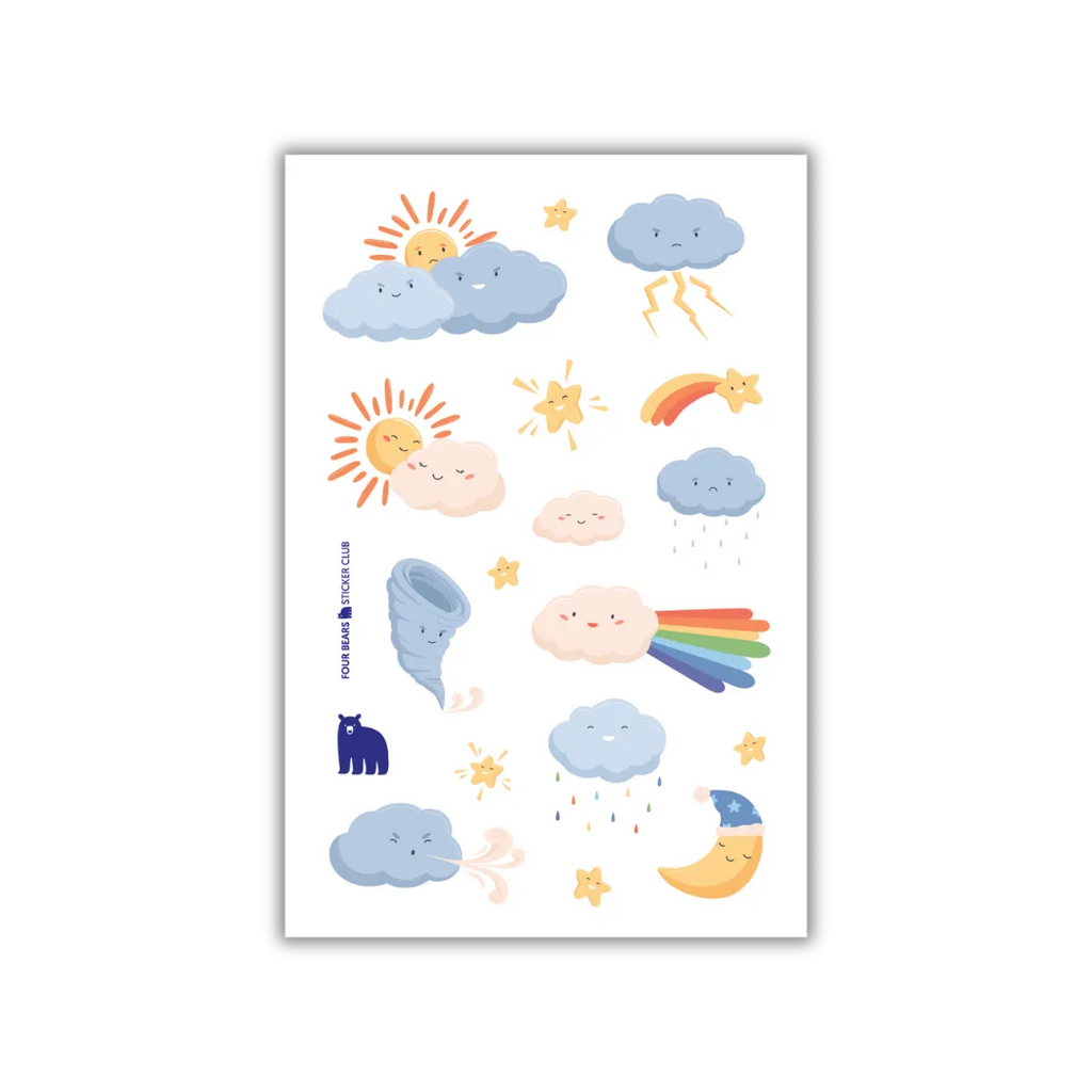 Cirrus-ly Cute Weather - Four Bears Sticker Club