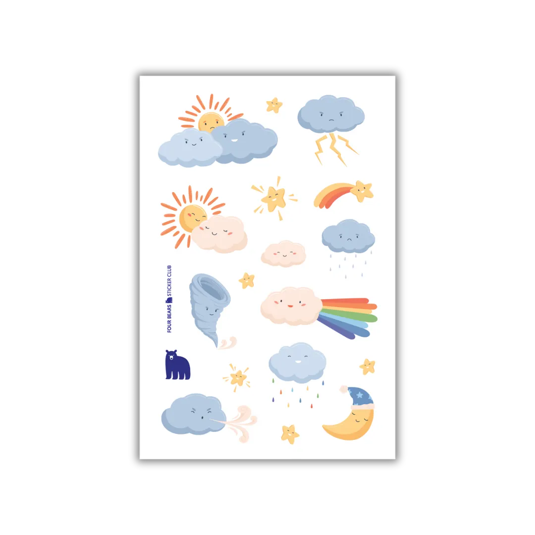 Cirrus-ly Cute Weather - Four Bears Sticker Club