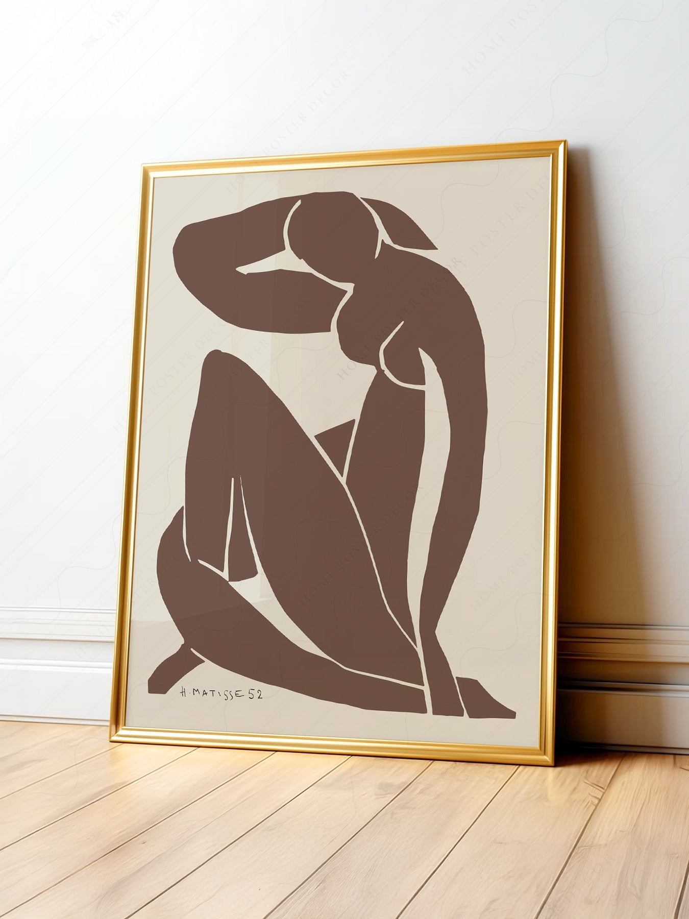 Henri Matisse Blue Nude Brown Art Print – Minimalist Modern Wall Decor