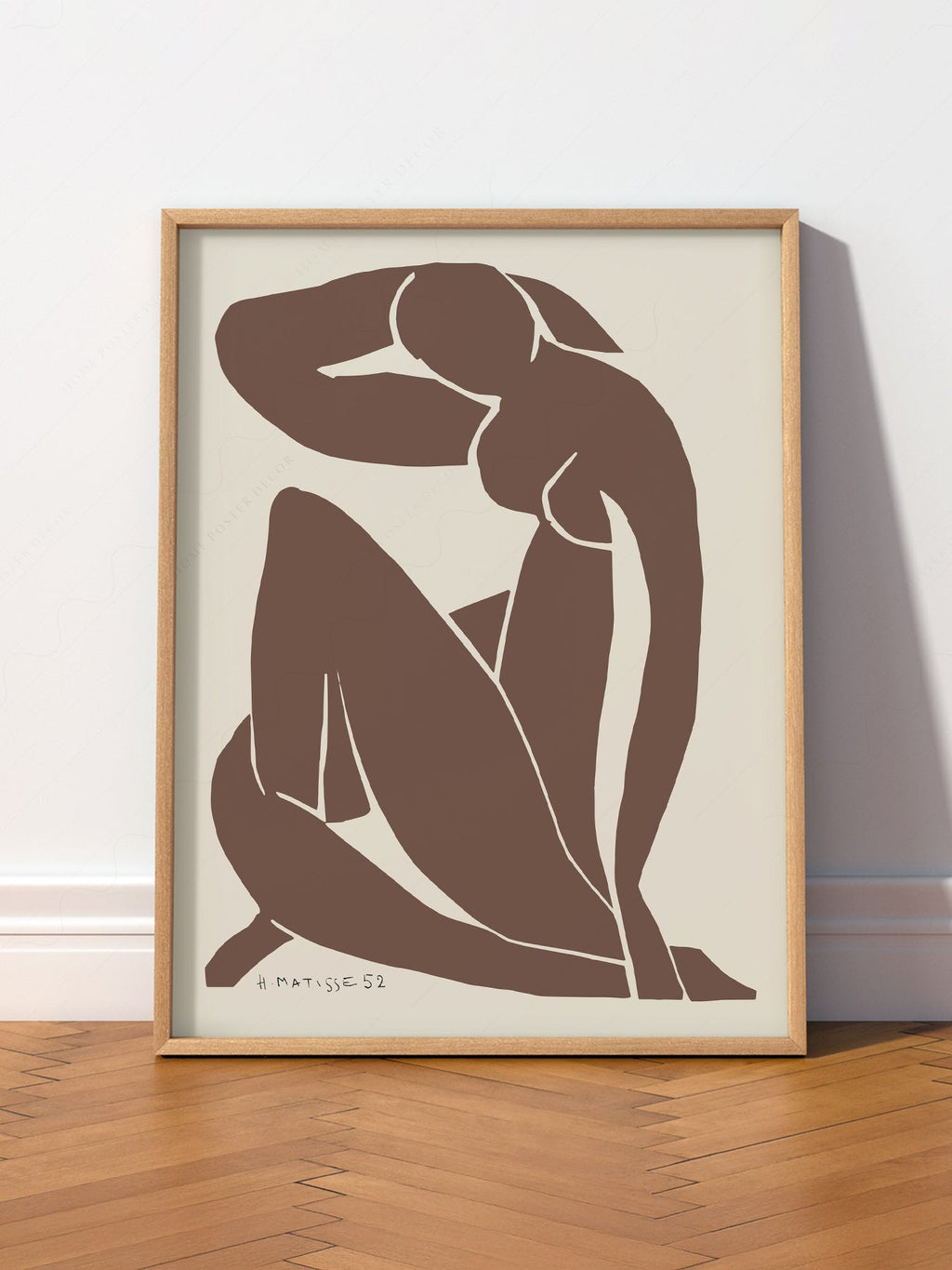 Henri Matisse Blue Nude Brown Art Print – Minimalist Modern Wall Decor