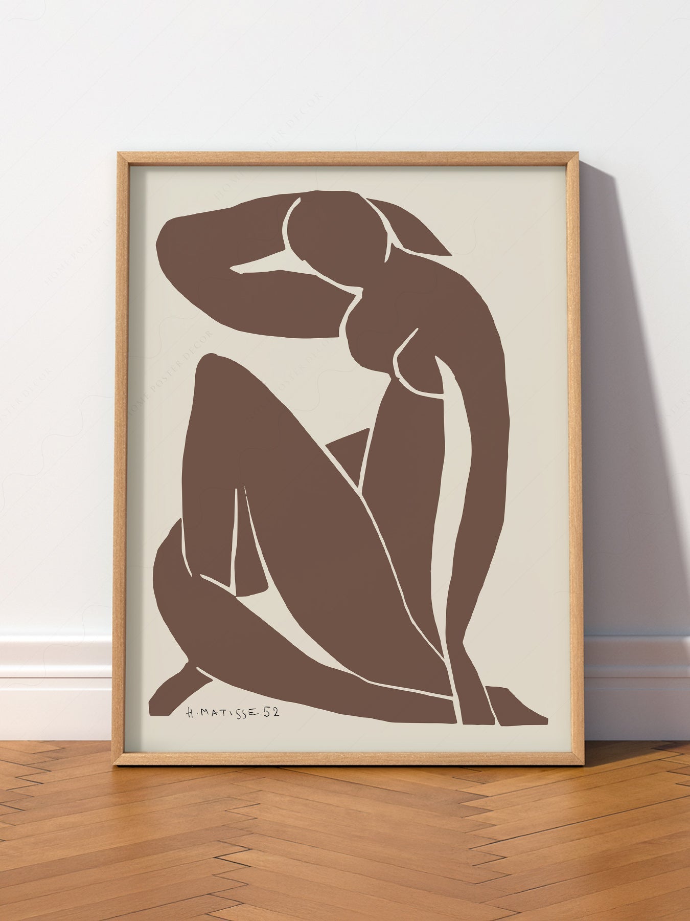 Henri Matisse Blue Nude Brown Art Print – Minimalist Modern Wall Decor