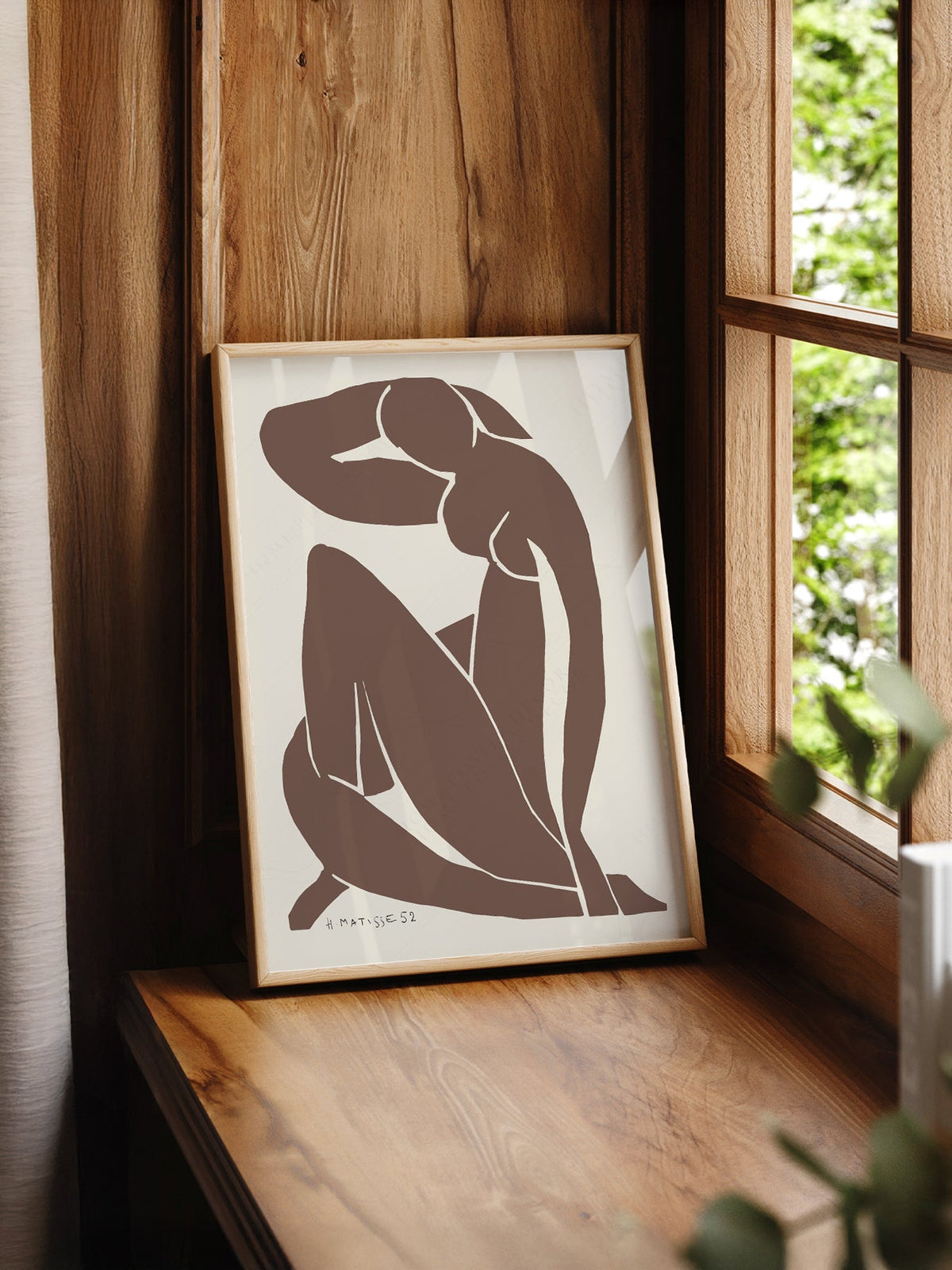 Henri Matisse Blue Nude Brown Art Print – Minimalist Modern Wall Decor