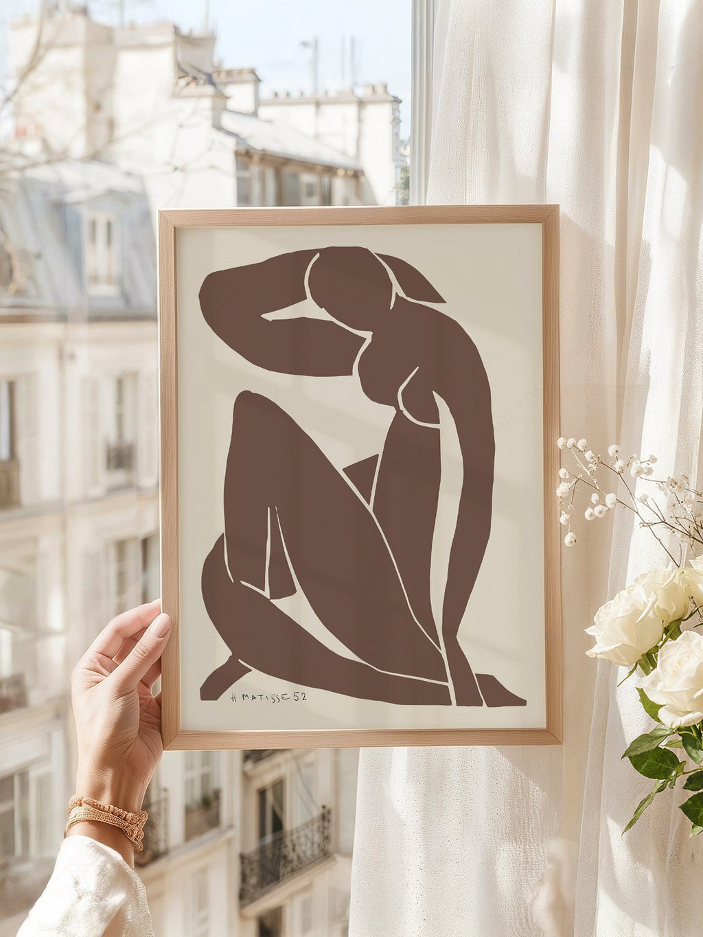 Henri Matisse Blue Nude Brown Art Print – Minimalist Modern Wall Decor