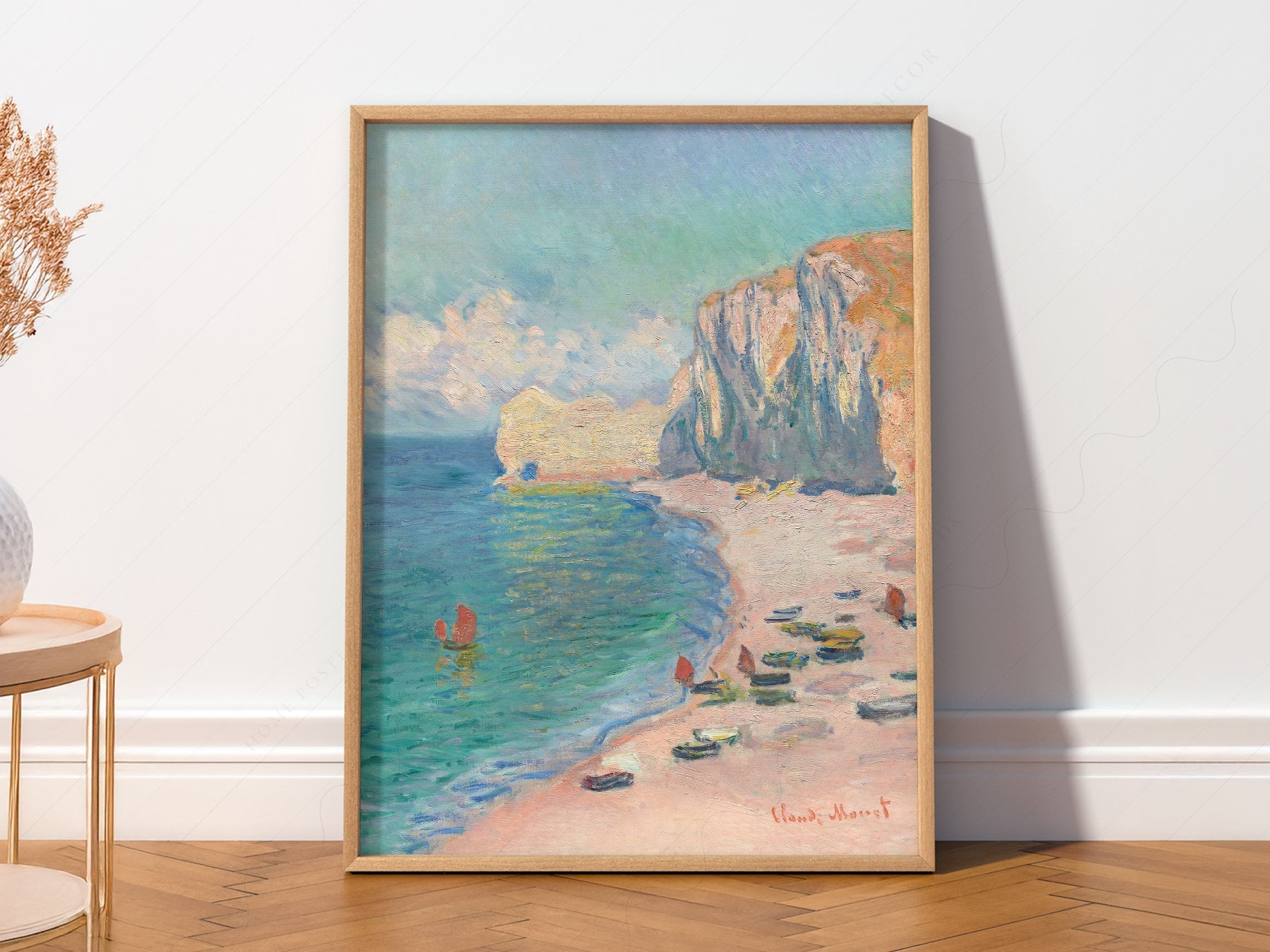 Claude Monet - Étretat Beach and Falaise d'Amont