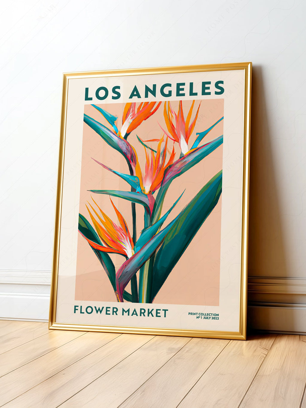 Los Angeles Flower Market Print – Bird of Paradise Botanical Wall Art