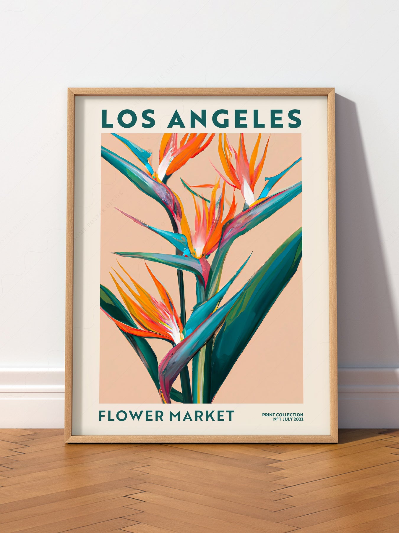 Los Angeles Flower Market Print – Bird of Paradise Botanical Wall Art