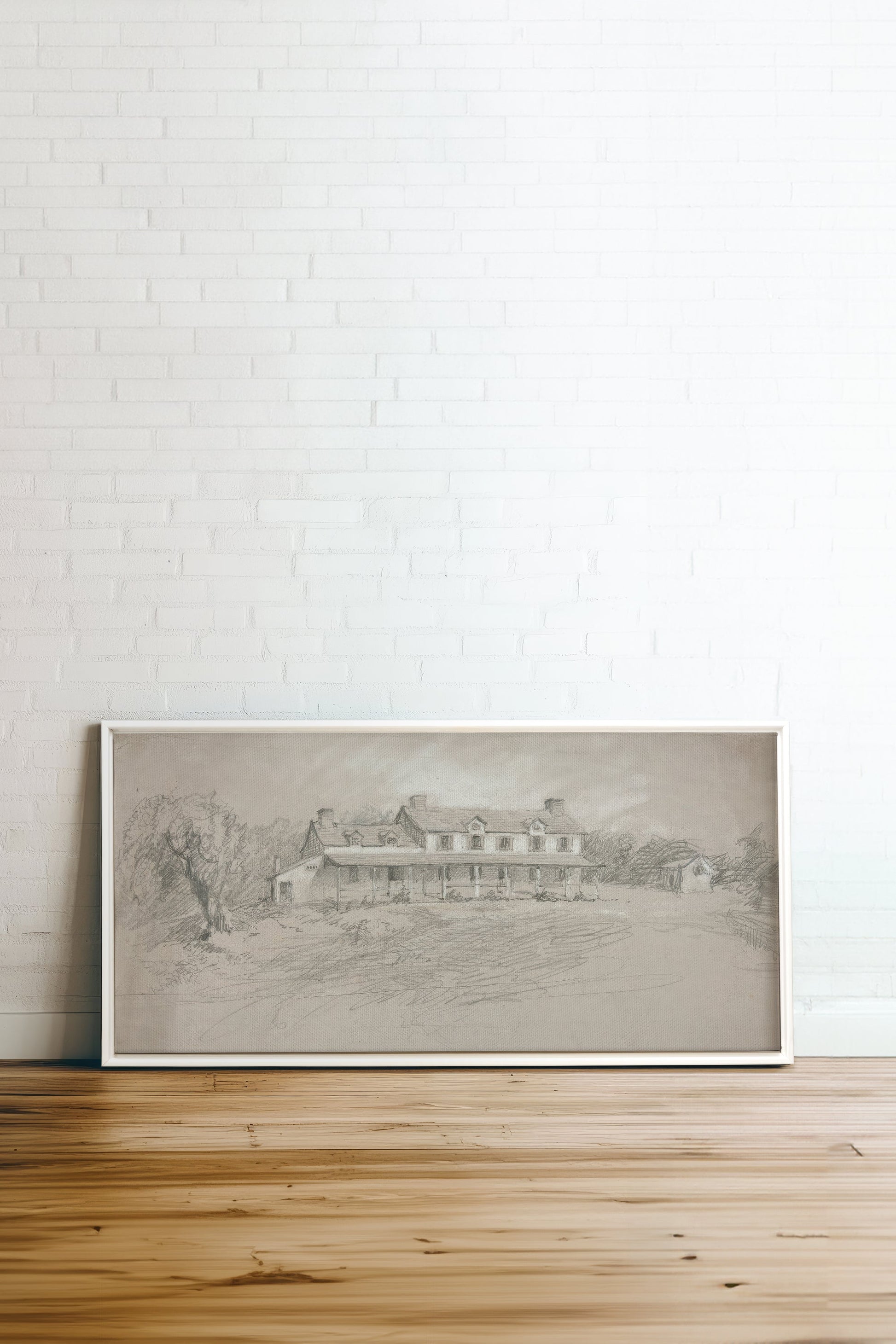 Shadowed House, Stretched Canvas Artwork