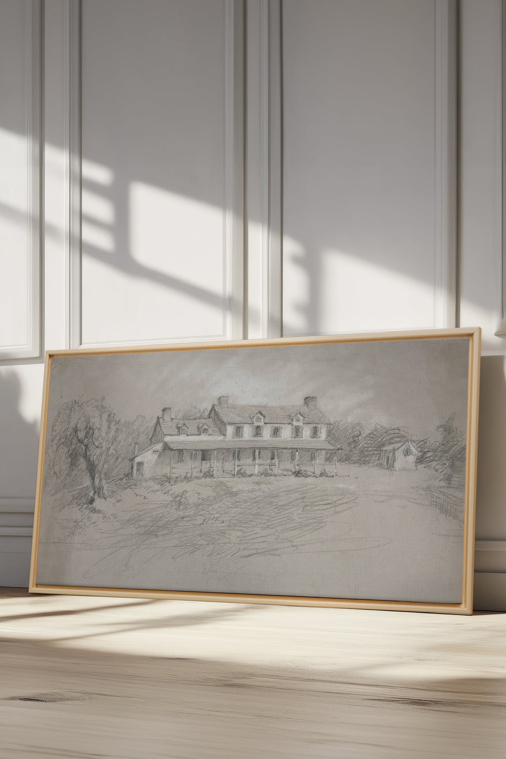 Shadowed House, Stretched Canvas Artwork