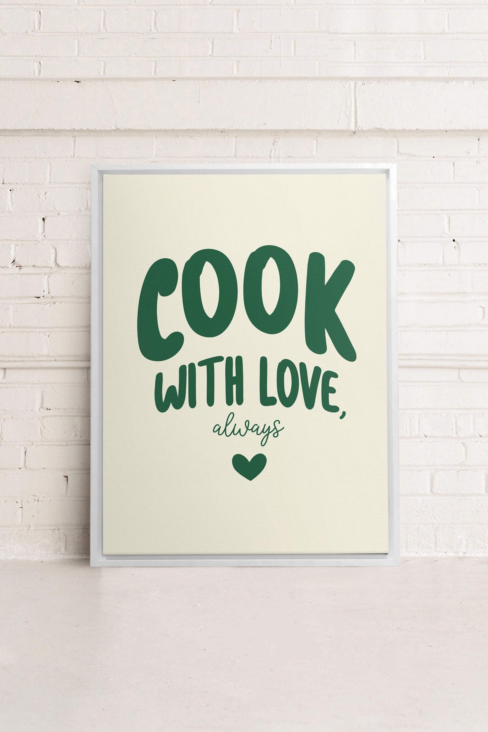 COOK WITH LOVE, Stretched Canvas Artwork