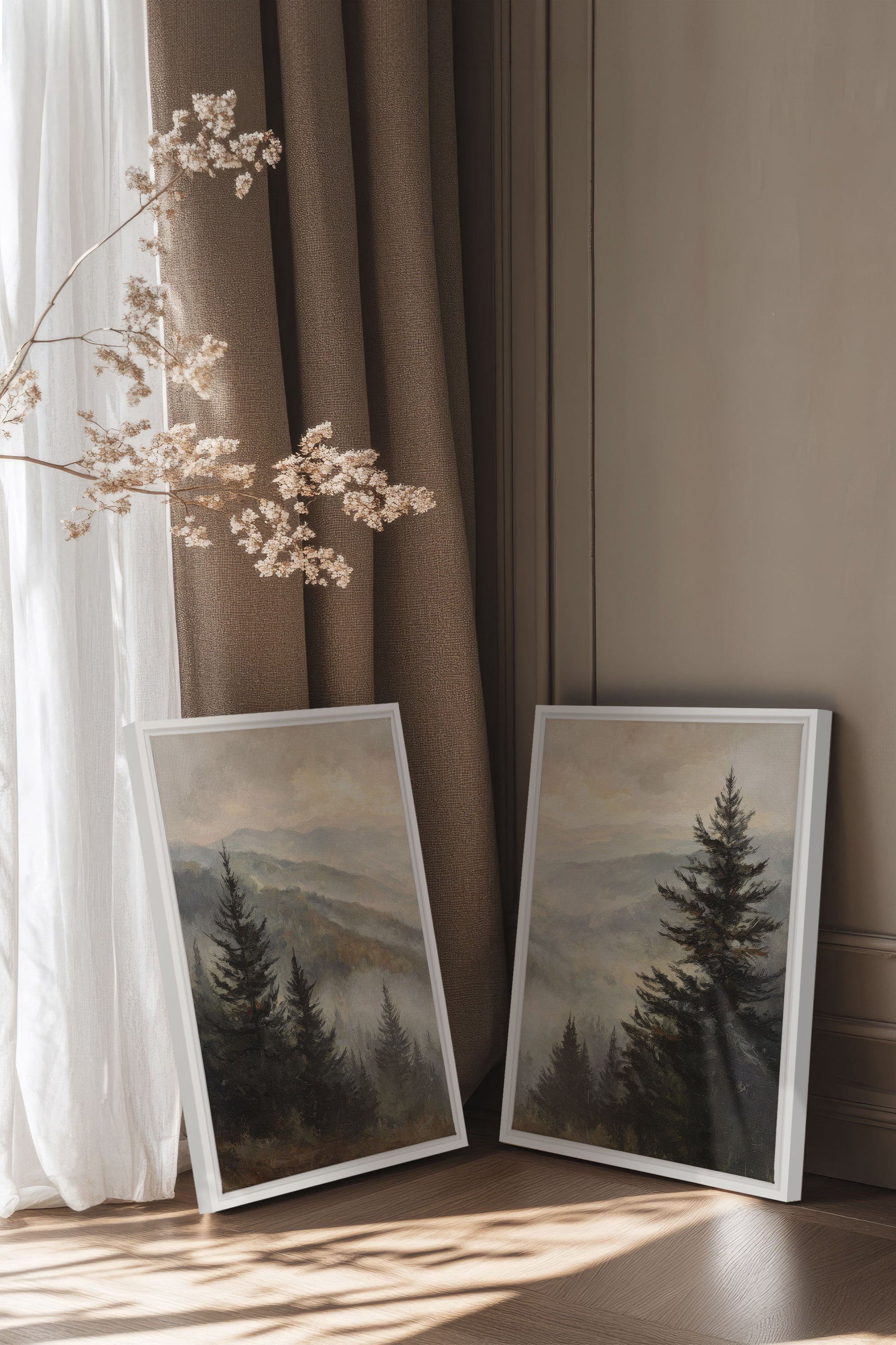 ECHOES IN THE MIST DUO (2 Works on Stretched Canvas)