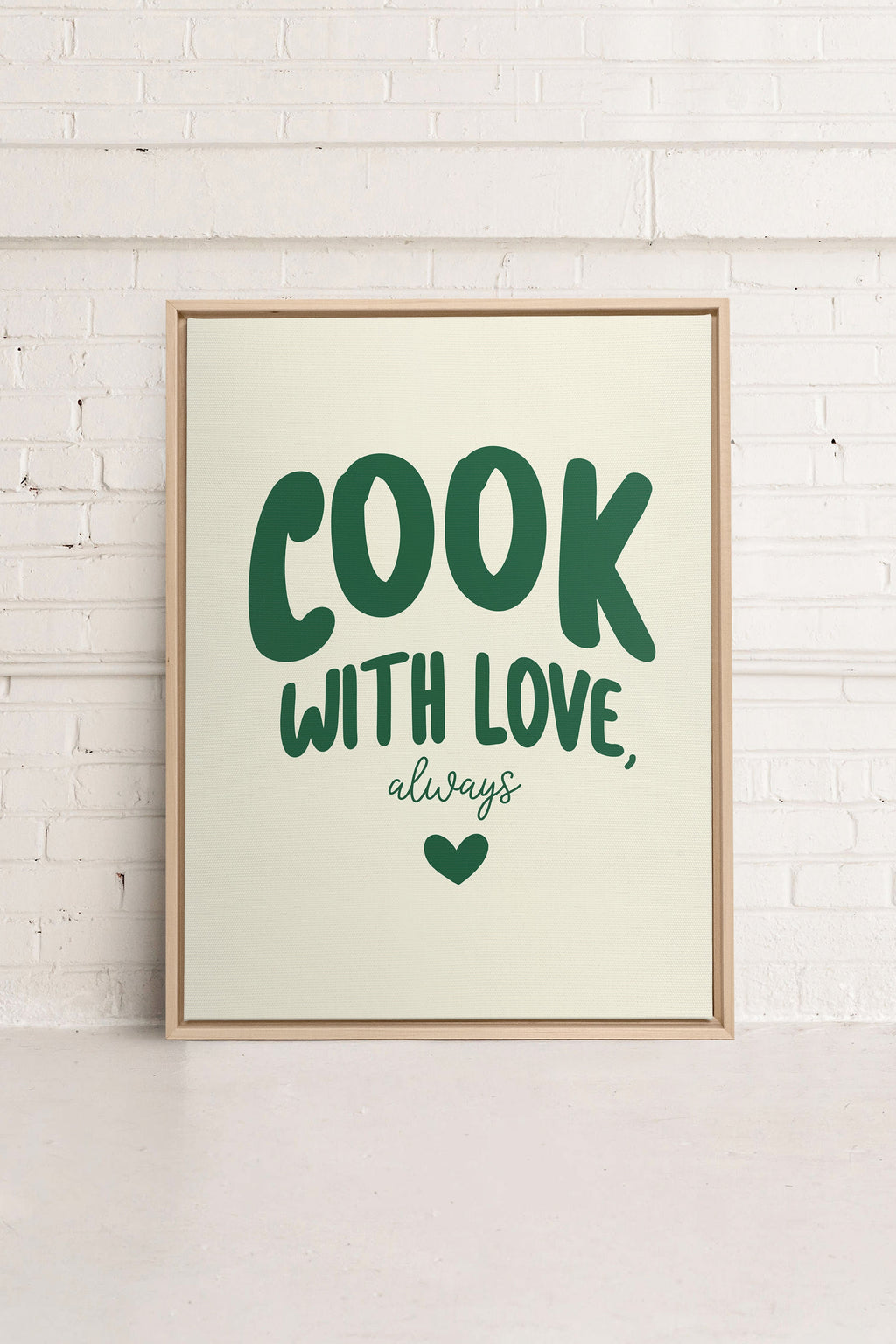 COOK WITH LOVE, Stretched Canvas Artwork