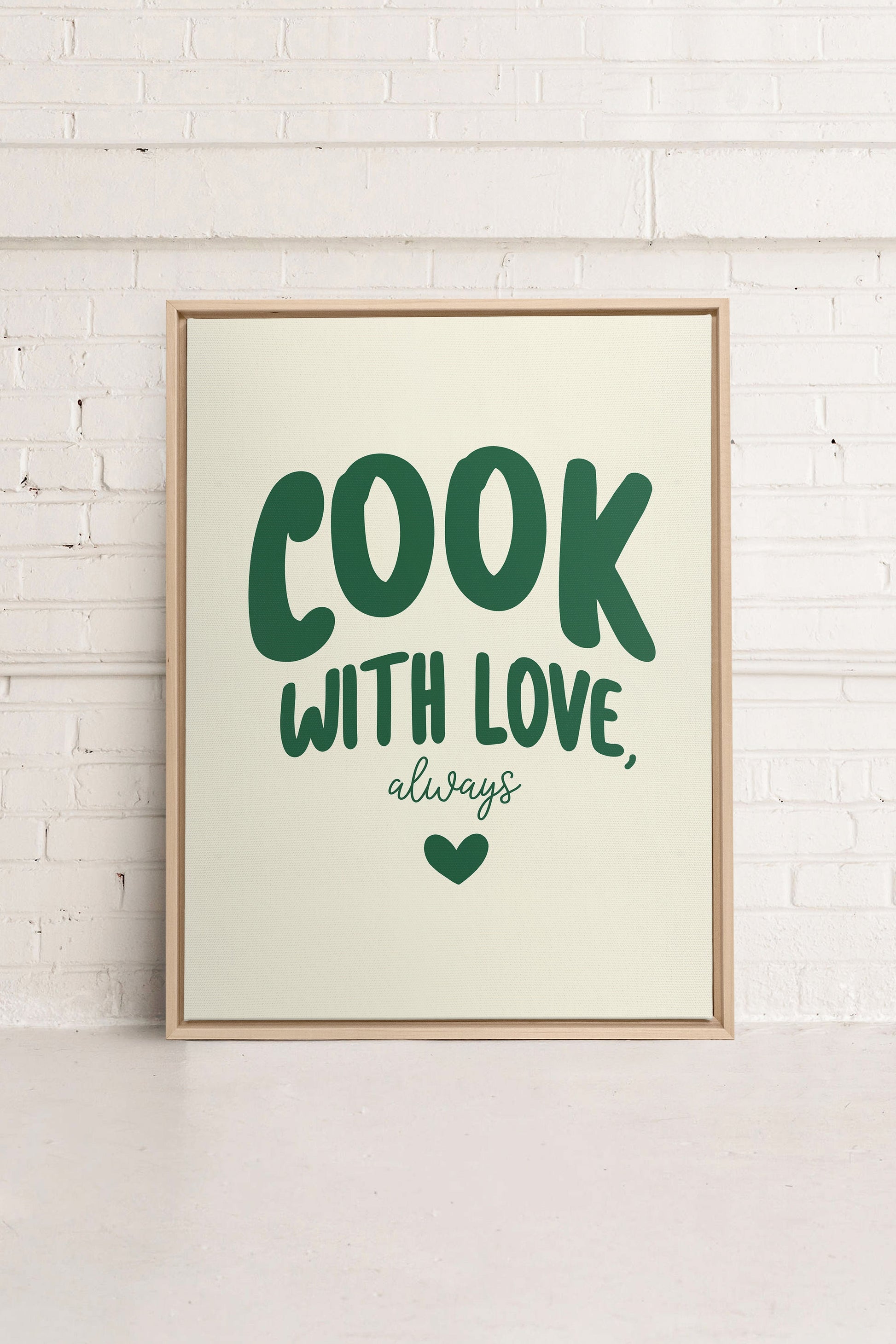 COOK WITH LOVE, Stretched Canvas Artwork