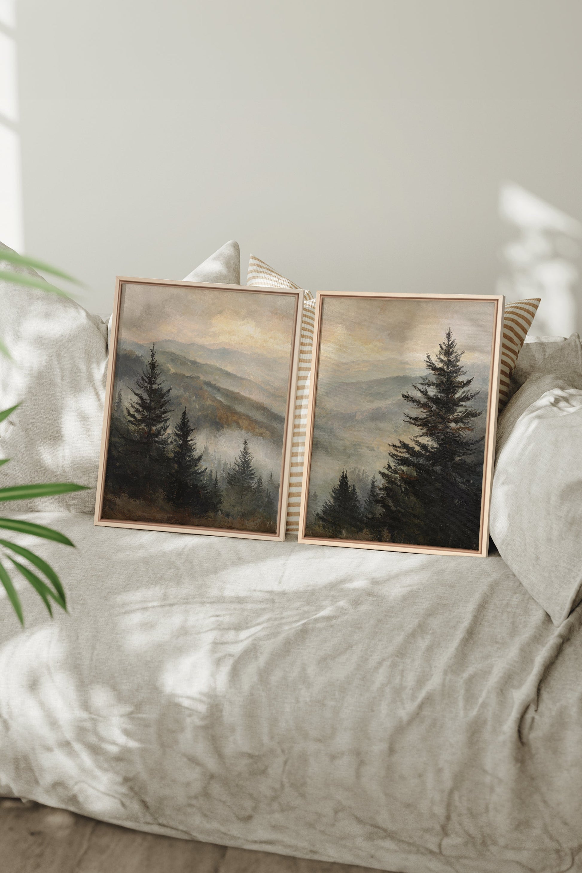 ECHOES IN THE MIST DUO (2 Works on Stretched Canvas)