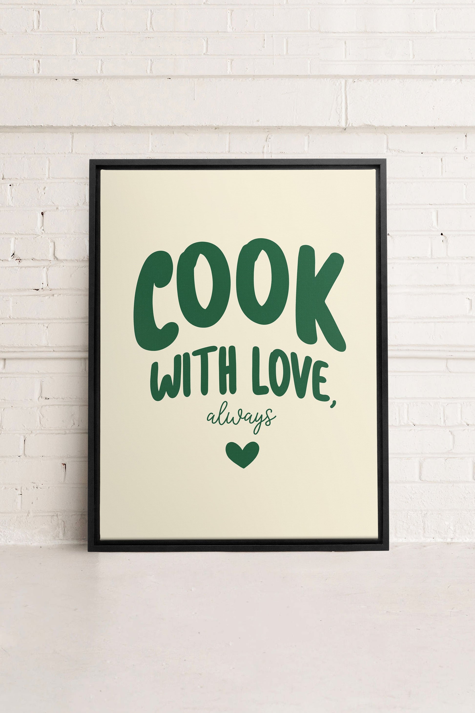 COOK WITH LOVE, Stretched Canvas Artwork