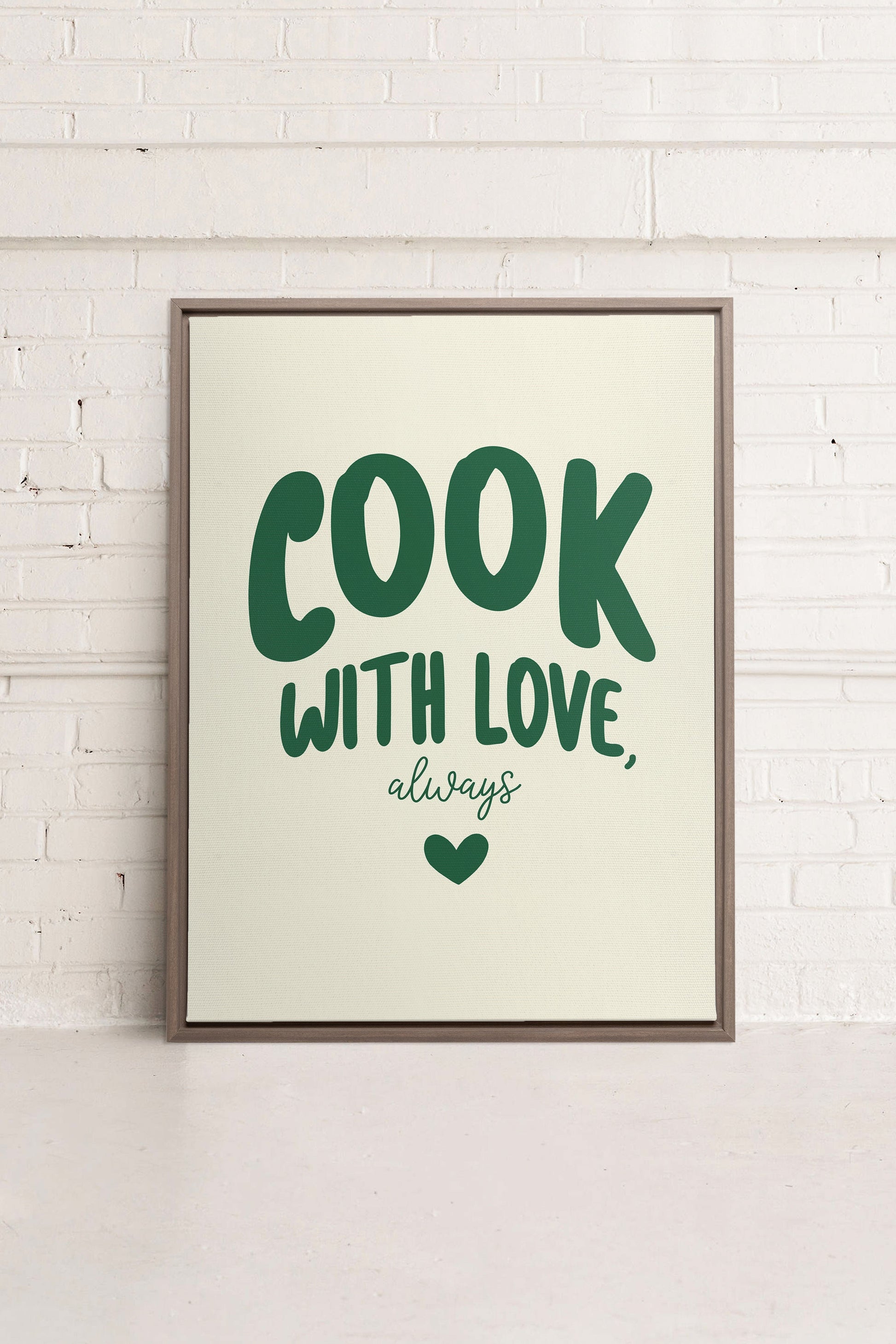 COOK WITH LOVE, Stretched Canvas Artwork