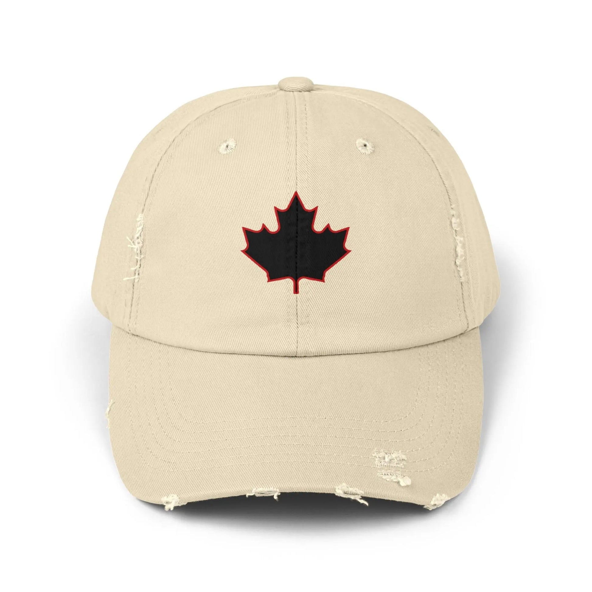 Maple Stick Distressed Hockey Cap – Retro Canadian Style