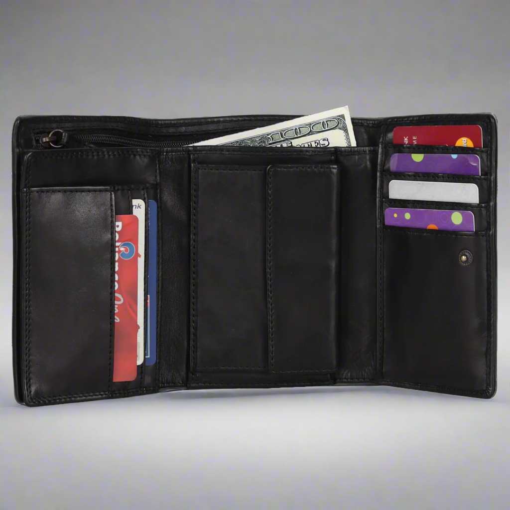 BOL Women's Square Tab Leather Wallet