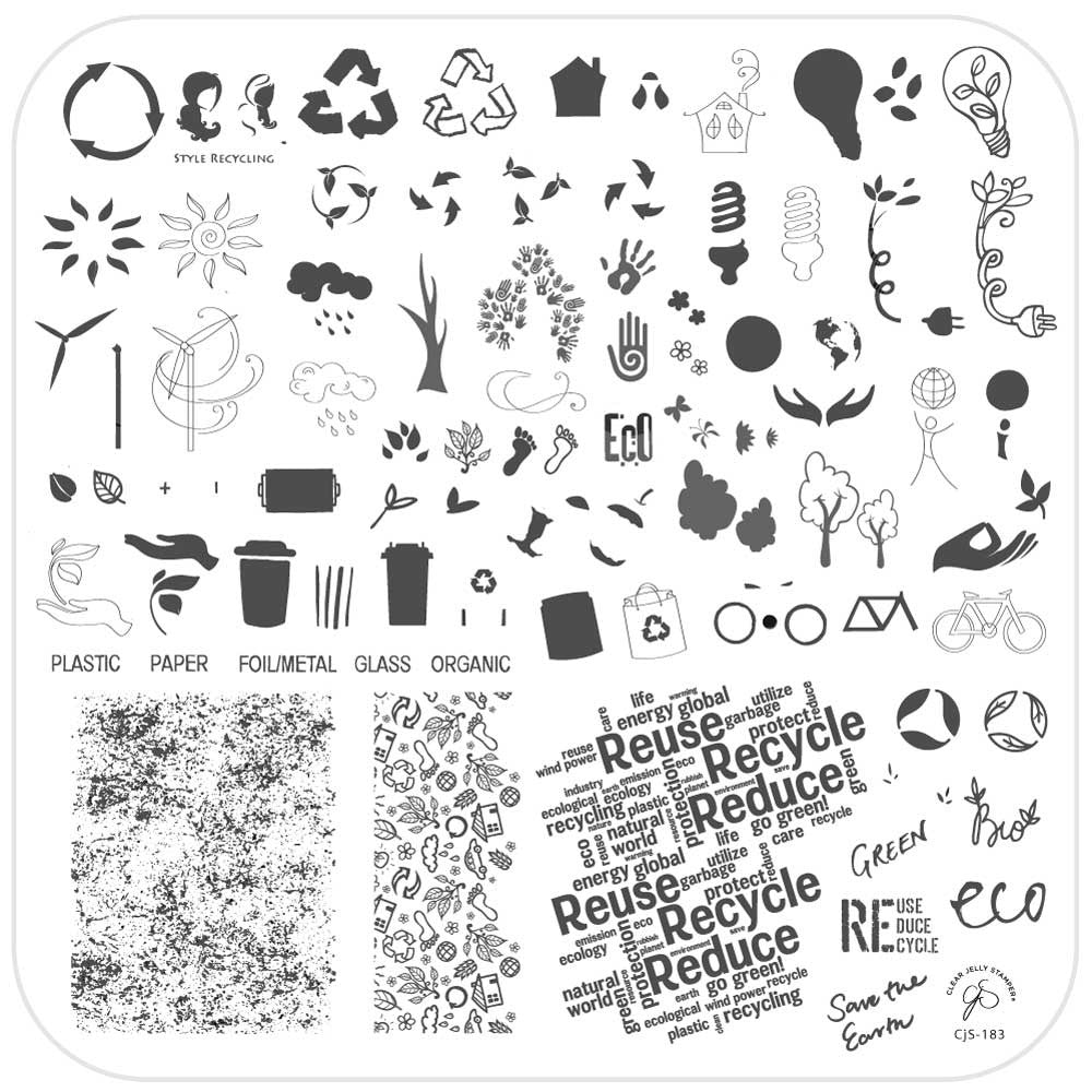 Clear Jelly Stamper - Recycle This