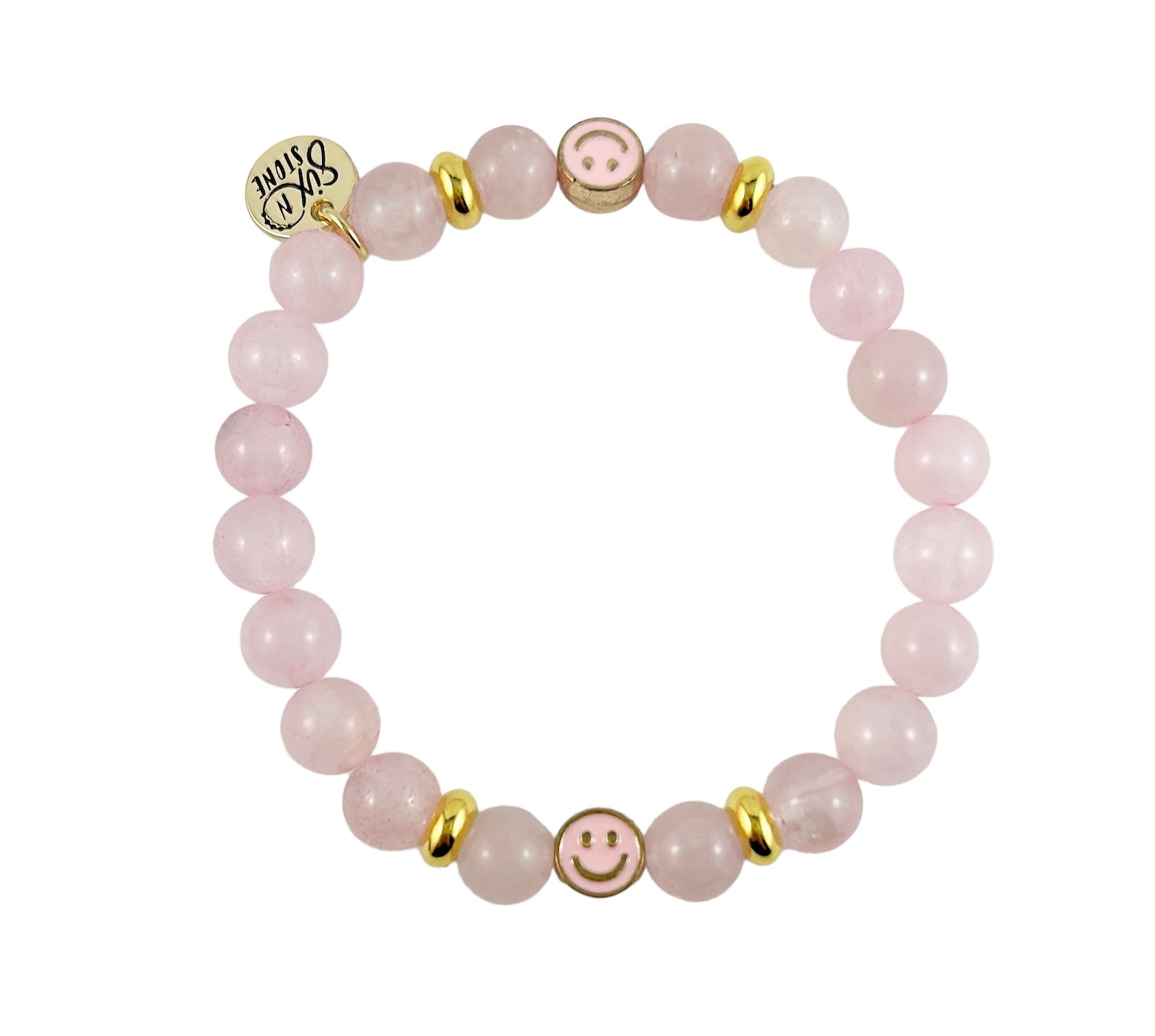 Pink Rose Quartz Happiness Bracelet