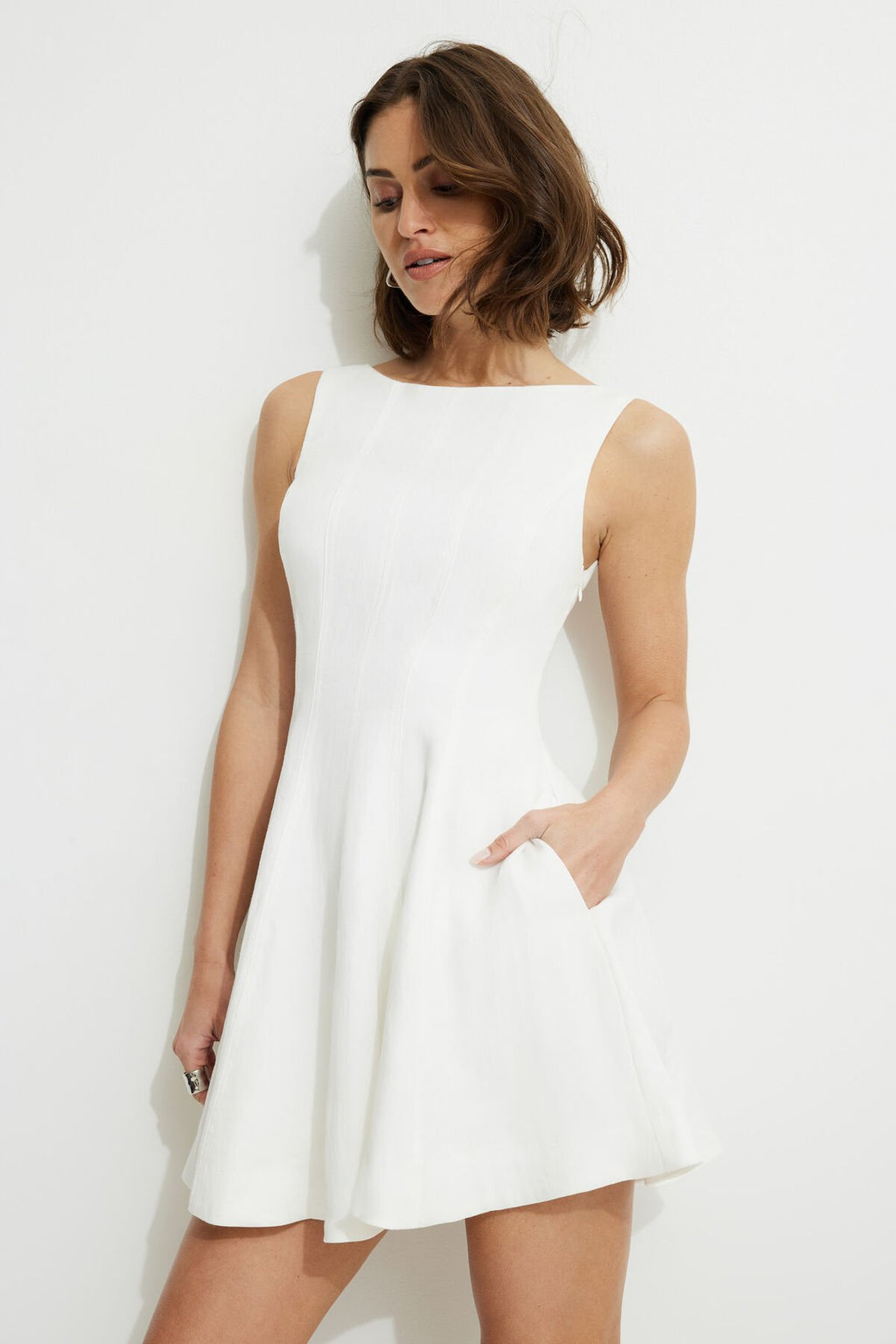 Mini-robe à col bateau Cecelia