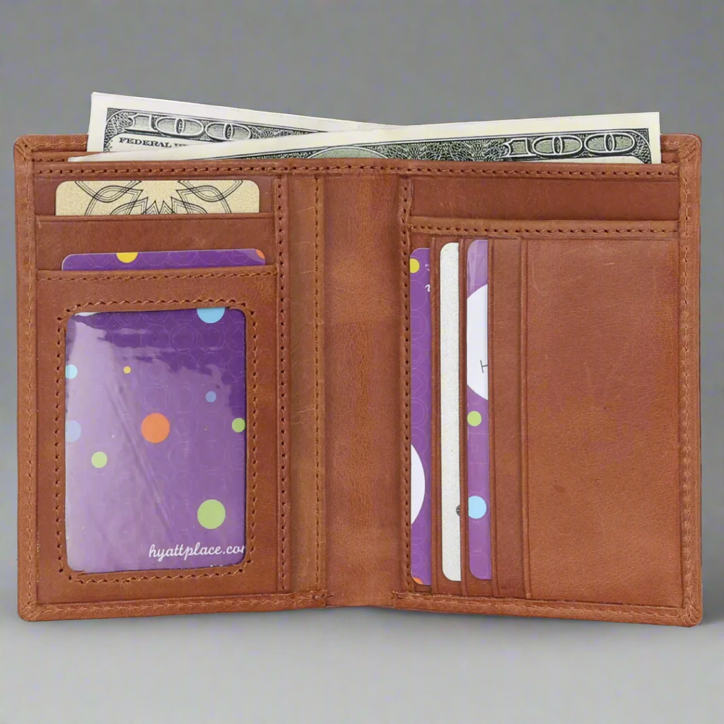 Portefeuille vertical en cuir pour homme MET