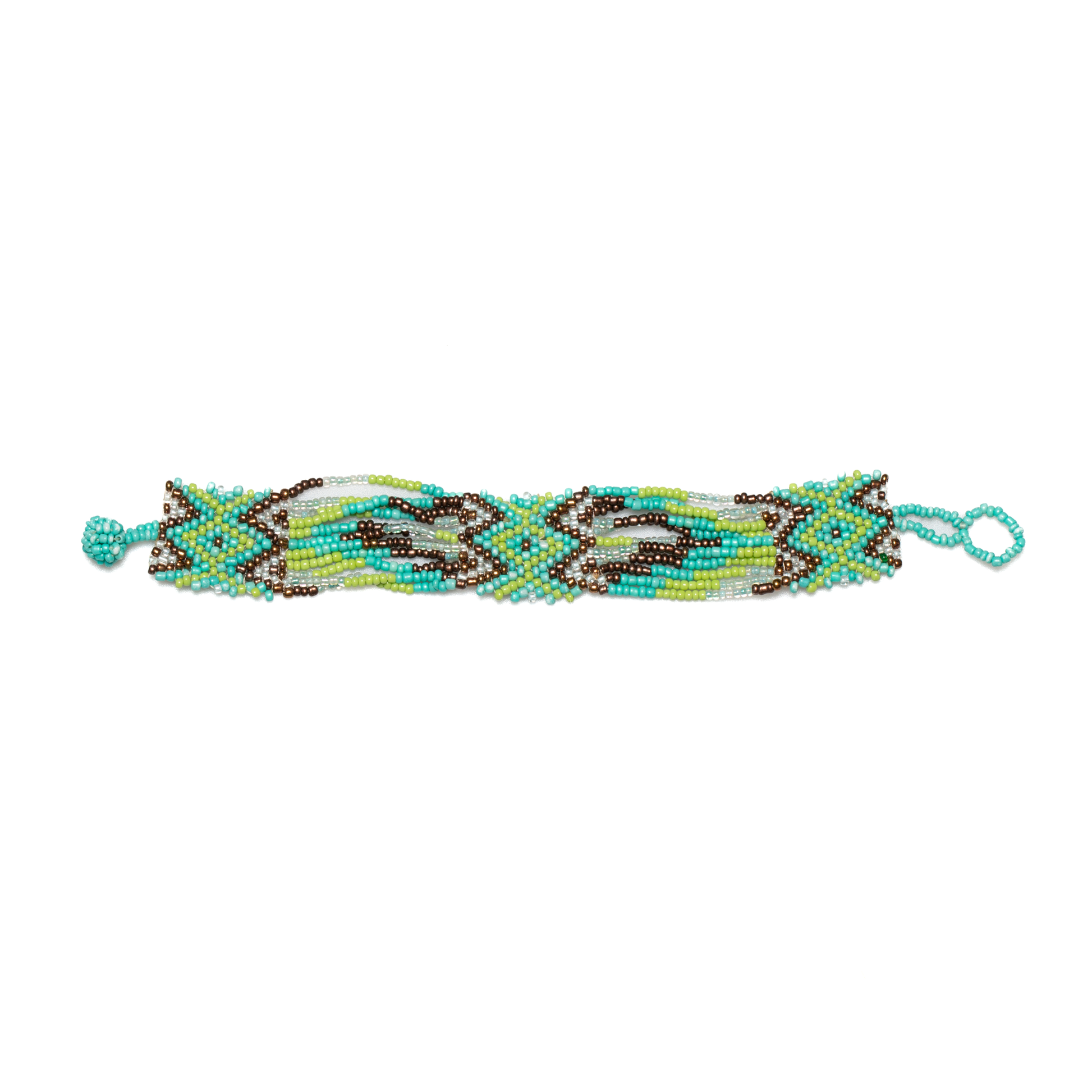 Narrow Aztec Style Wrap Bracelet