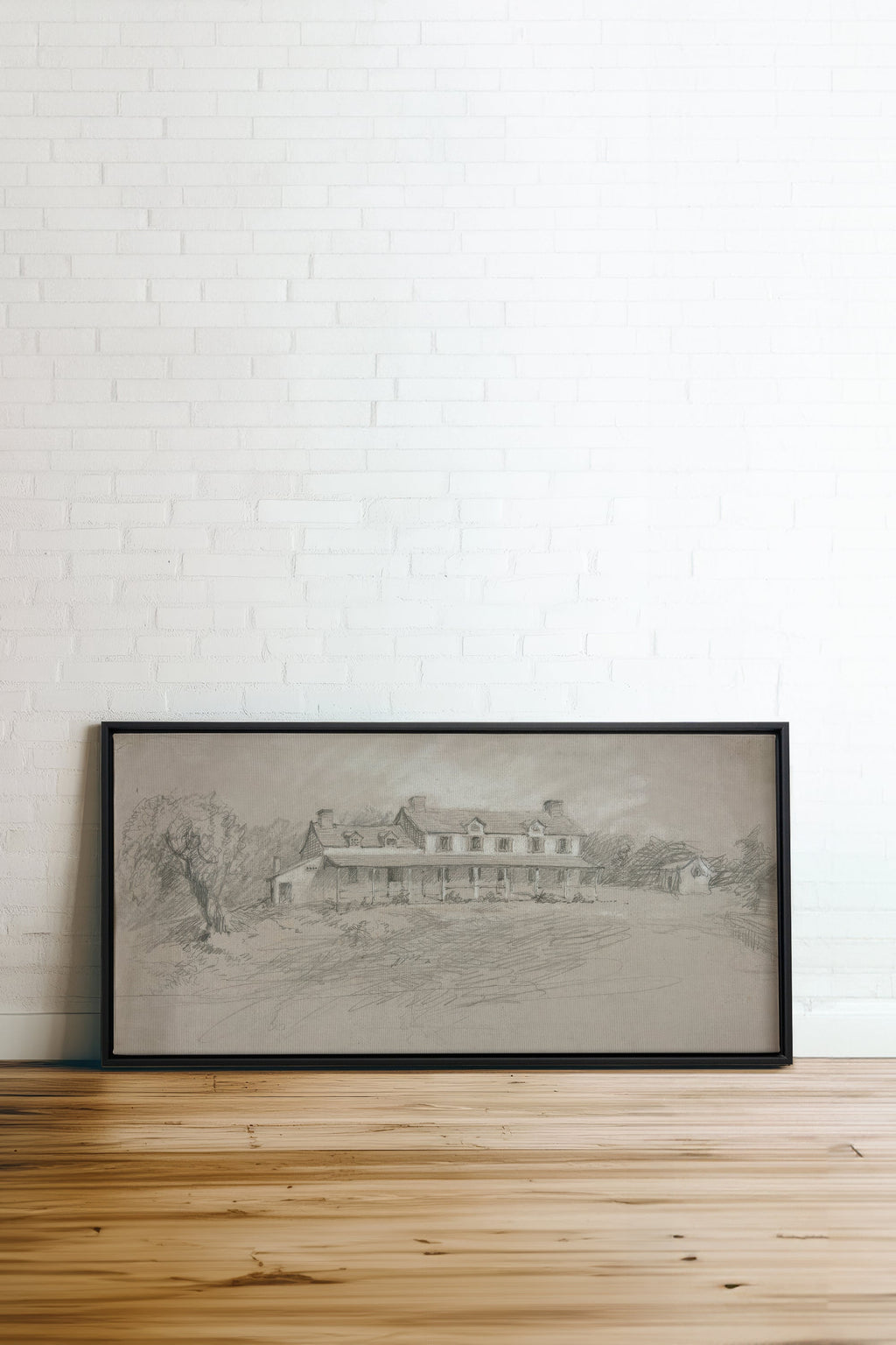 Shadowed House, Stretched Canvas Artwork