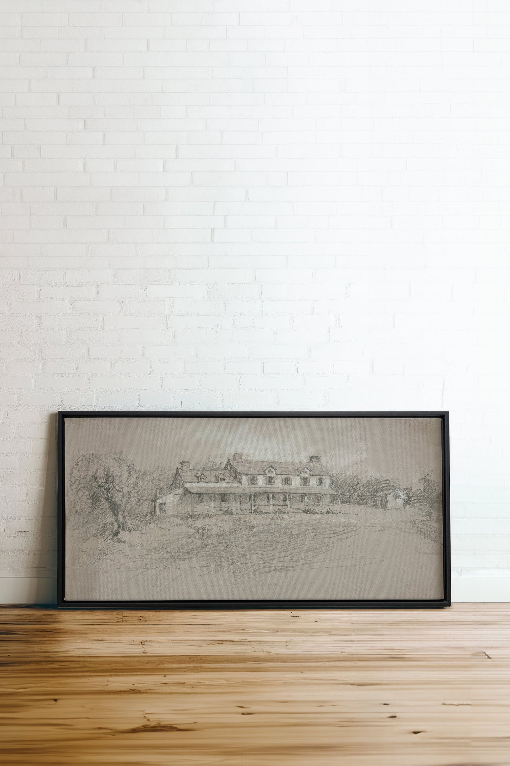 Shadowed House, Stretched Canvas Artwork