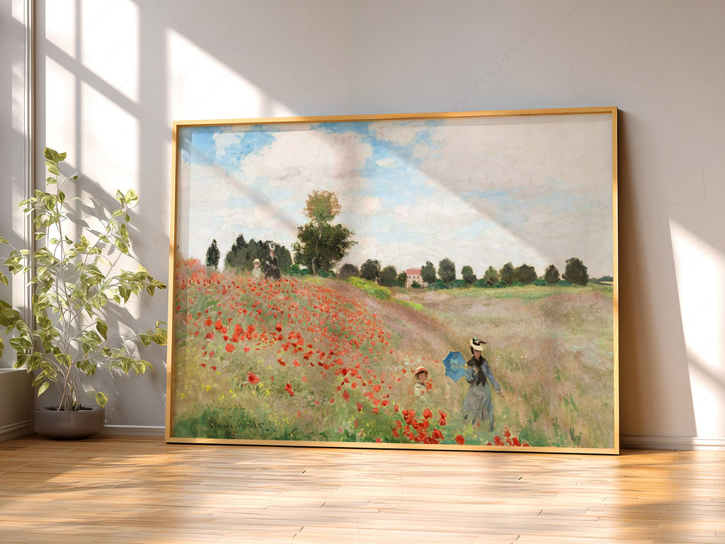 Claude Monet The Poppy Field near Argenteuil - Museum Art Print