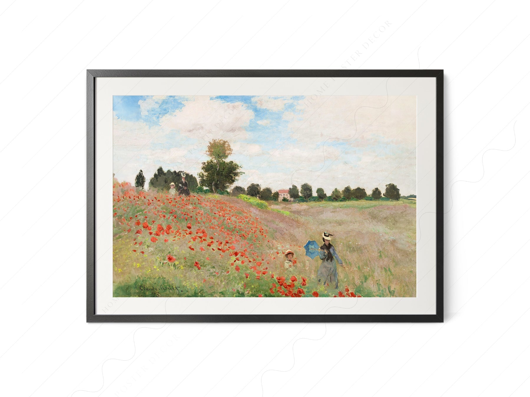 Claude Monet The Poppy Field near Argenteuil - Museum Art Print