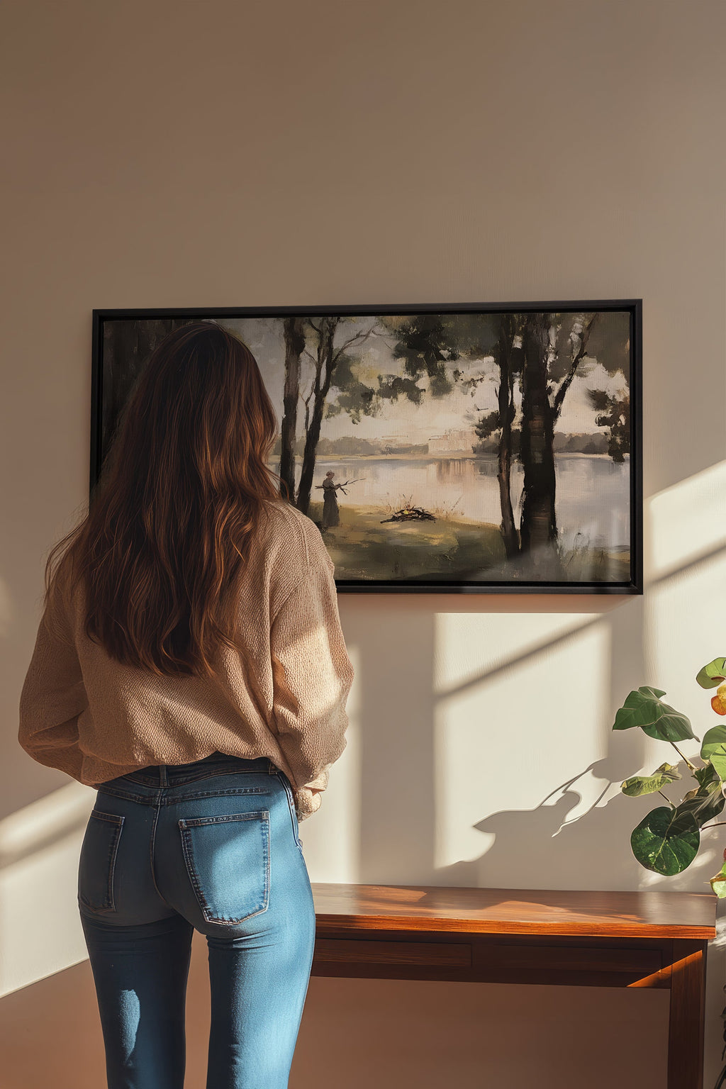 THE QUIET SHORE, Stretched Canvas Artwork