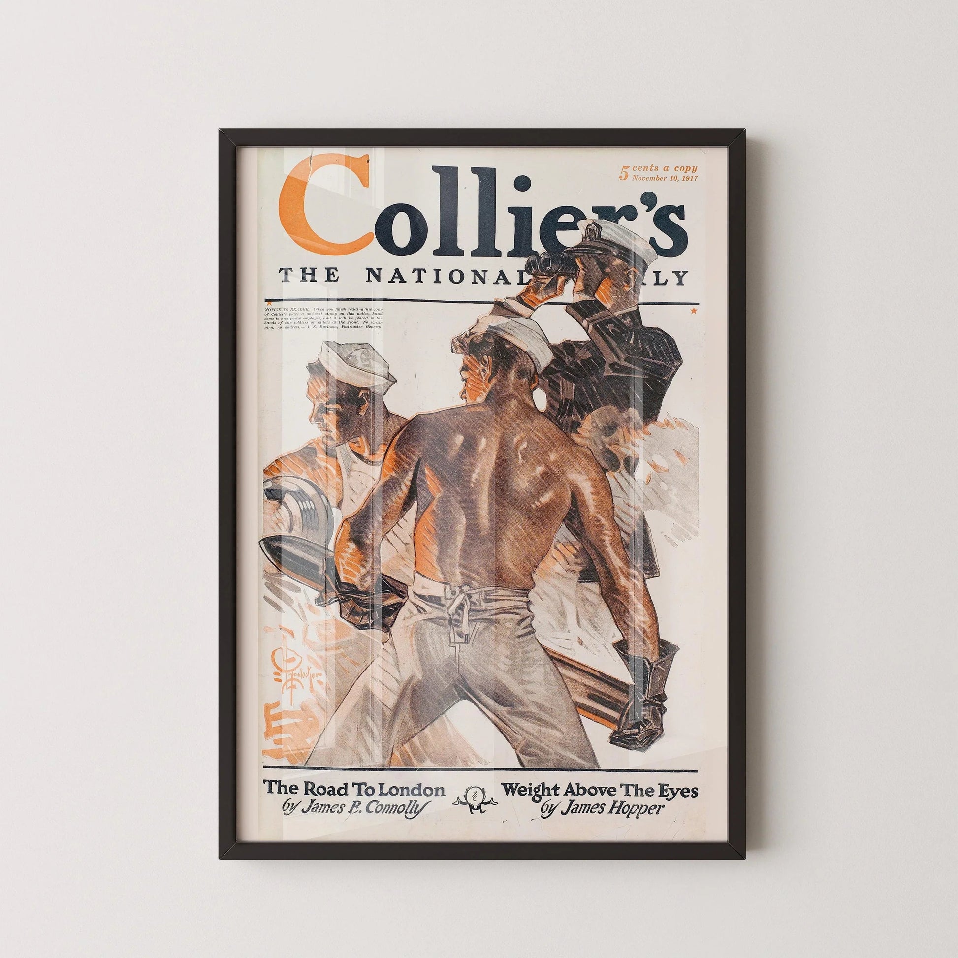 Estampe de marin de Collier de 1917 : Art nautique LGBTQ+ d’Edward Penfield