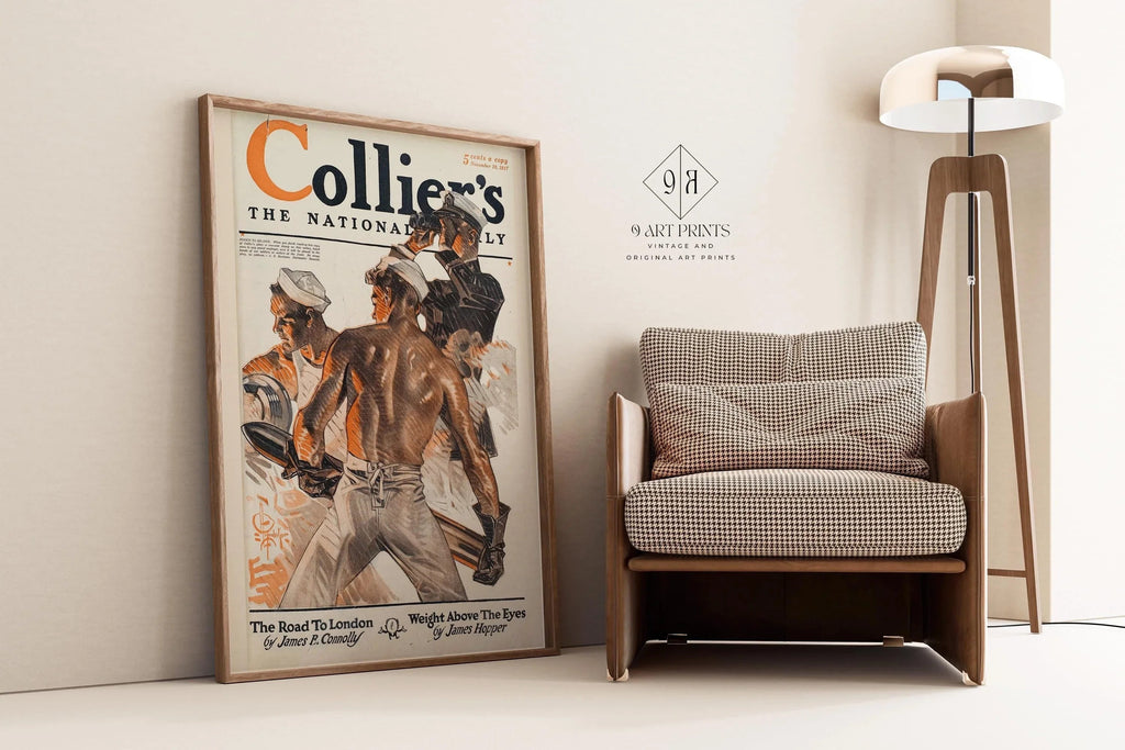 Estampe de marin de Collier de 1917 : Art nautique LGBTQ+ d’Edward Penfield
