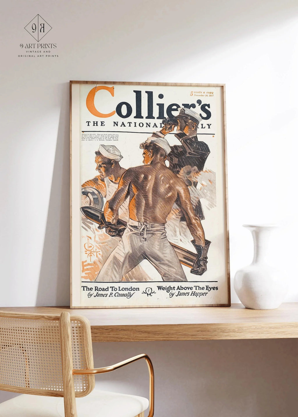 Estampe de marin de Collier de 1917 : Art nautique LGBTQ+ d’Edward Penfield