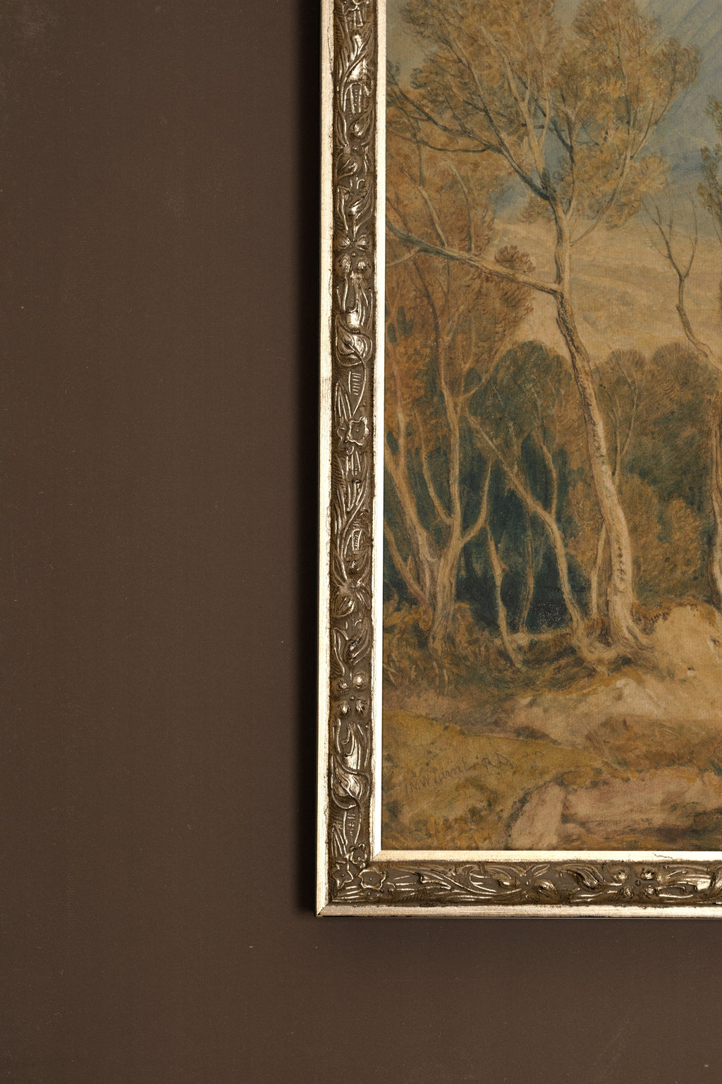Storm Over the Valley, Vintage Silver Frame