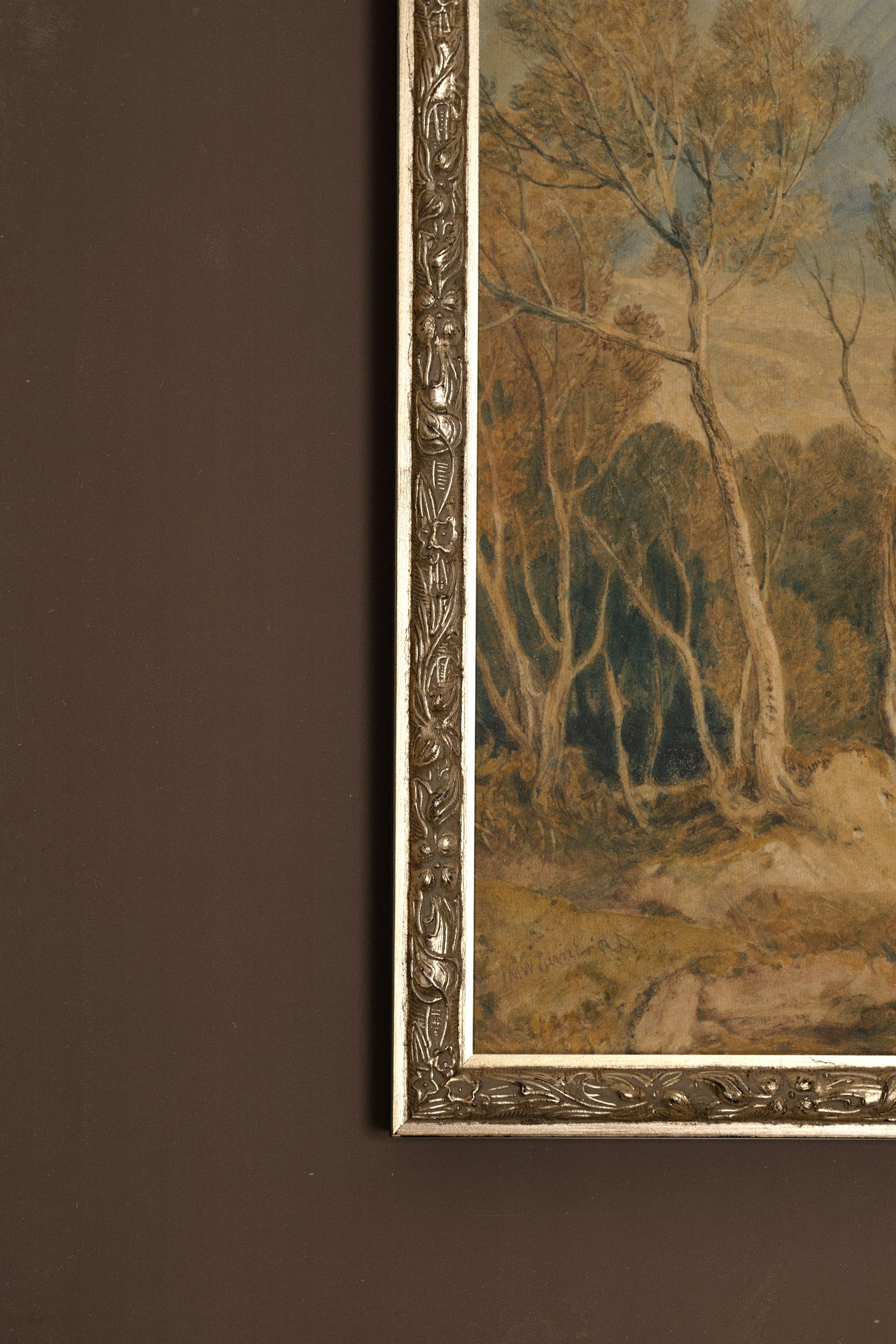 Storm Over the Valley, Vintage Silver Frame