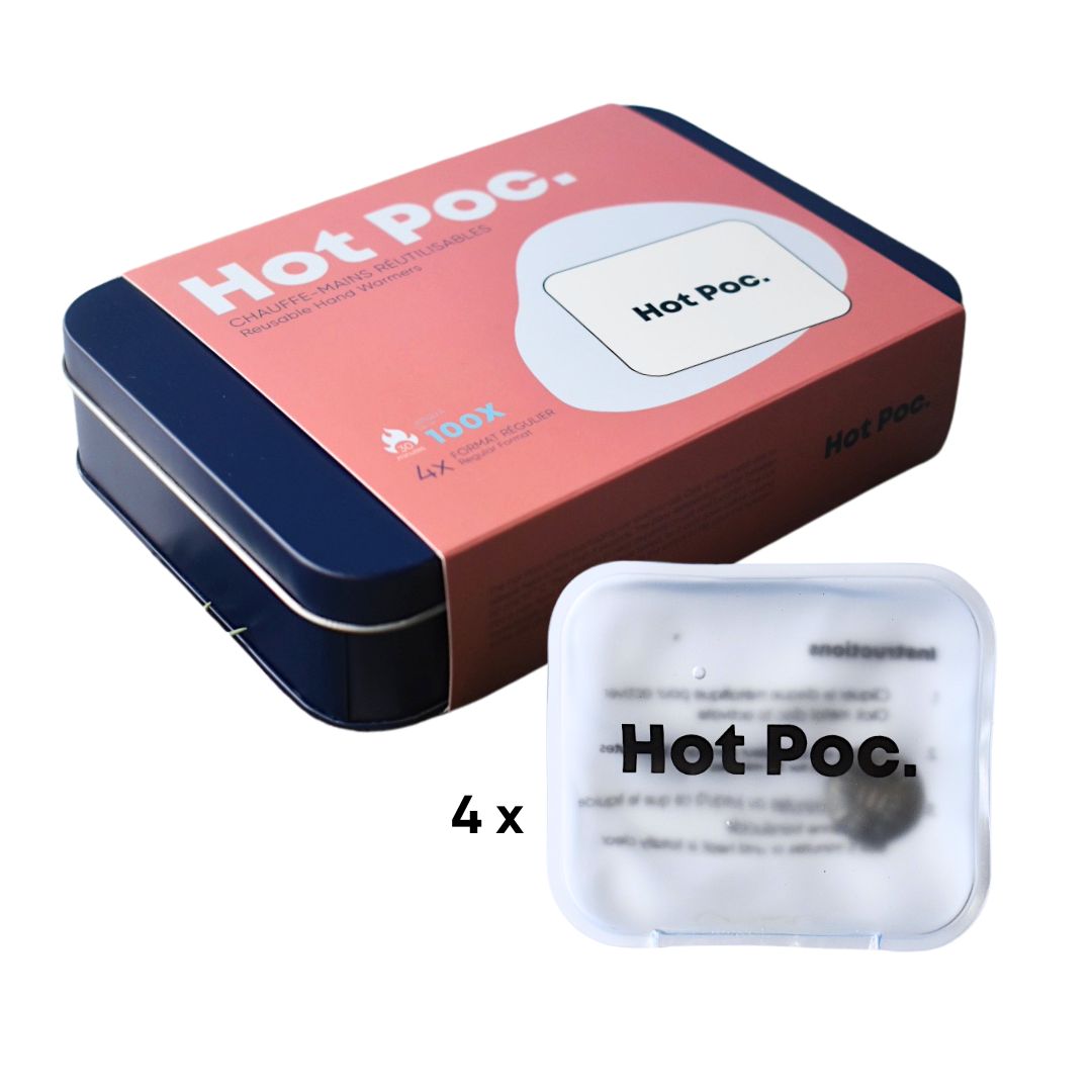Chauffe-mains réutilisables et écologiques HotPoc (paquet de 4)