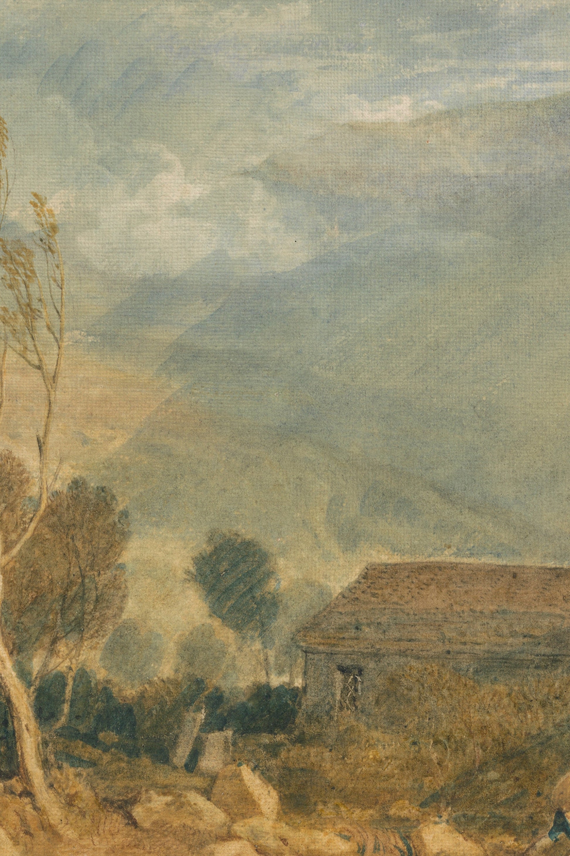Storm Over the Valley, Vintage Silver Frame