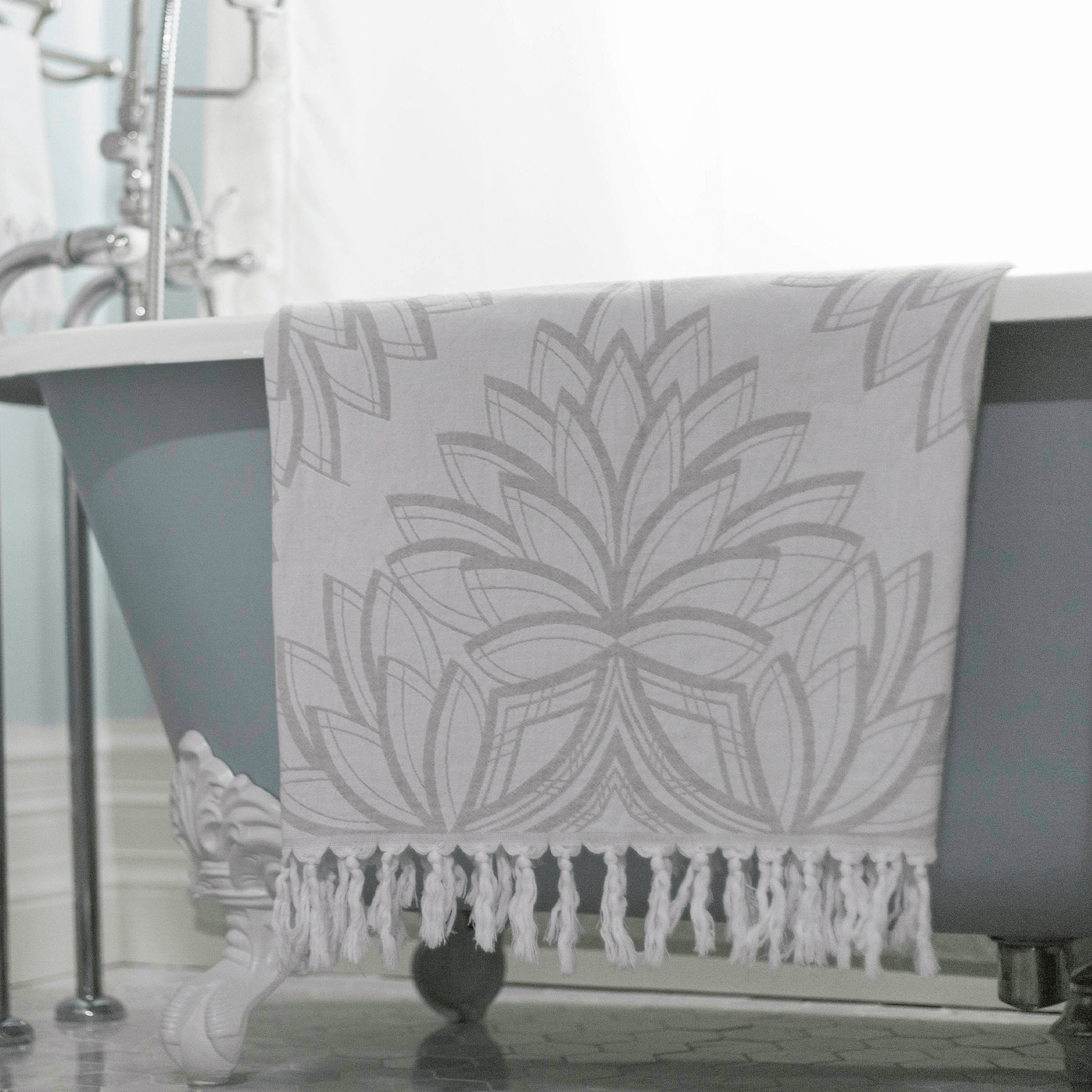 Turkish Towels Canada | Set in Grey + White