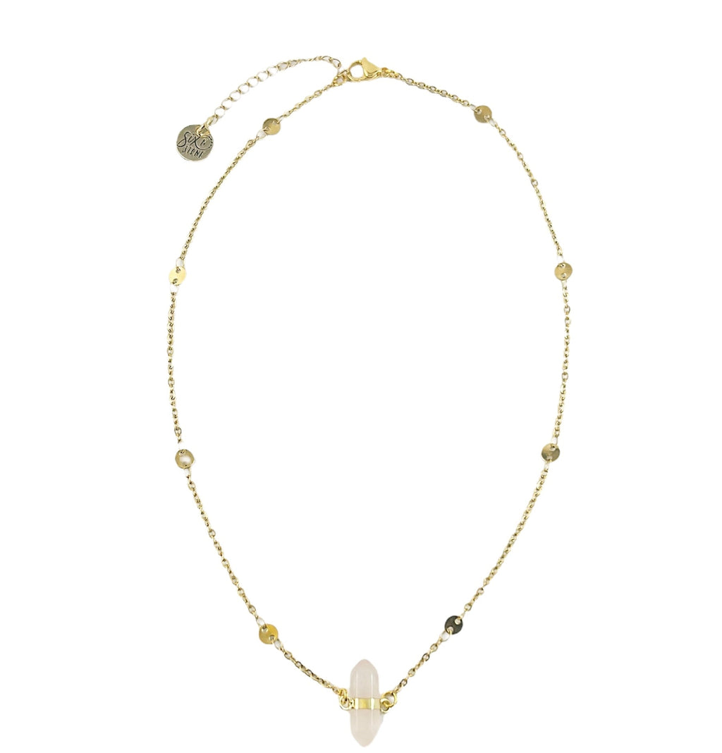 Rose Quartz Crystal Necklace